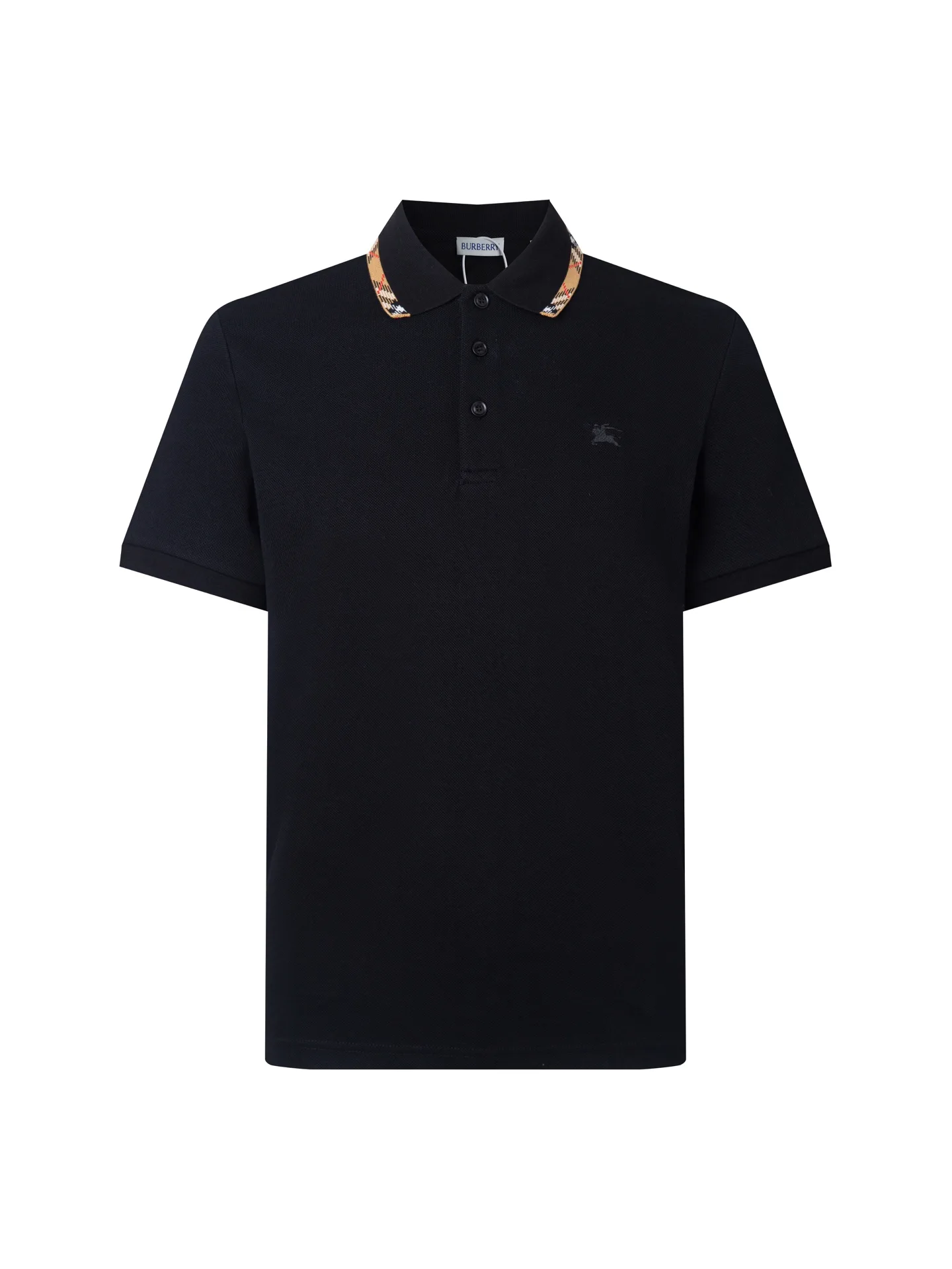 Check-Trim Cotton-Piqué Polo Shirt D12016225