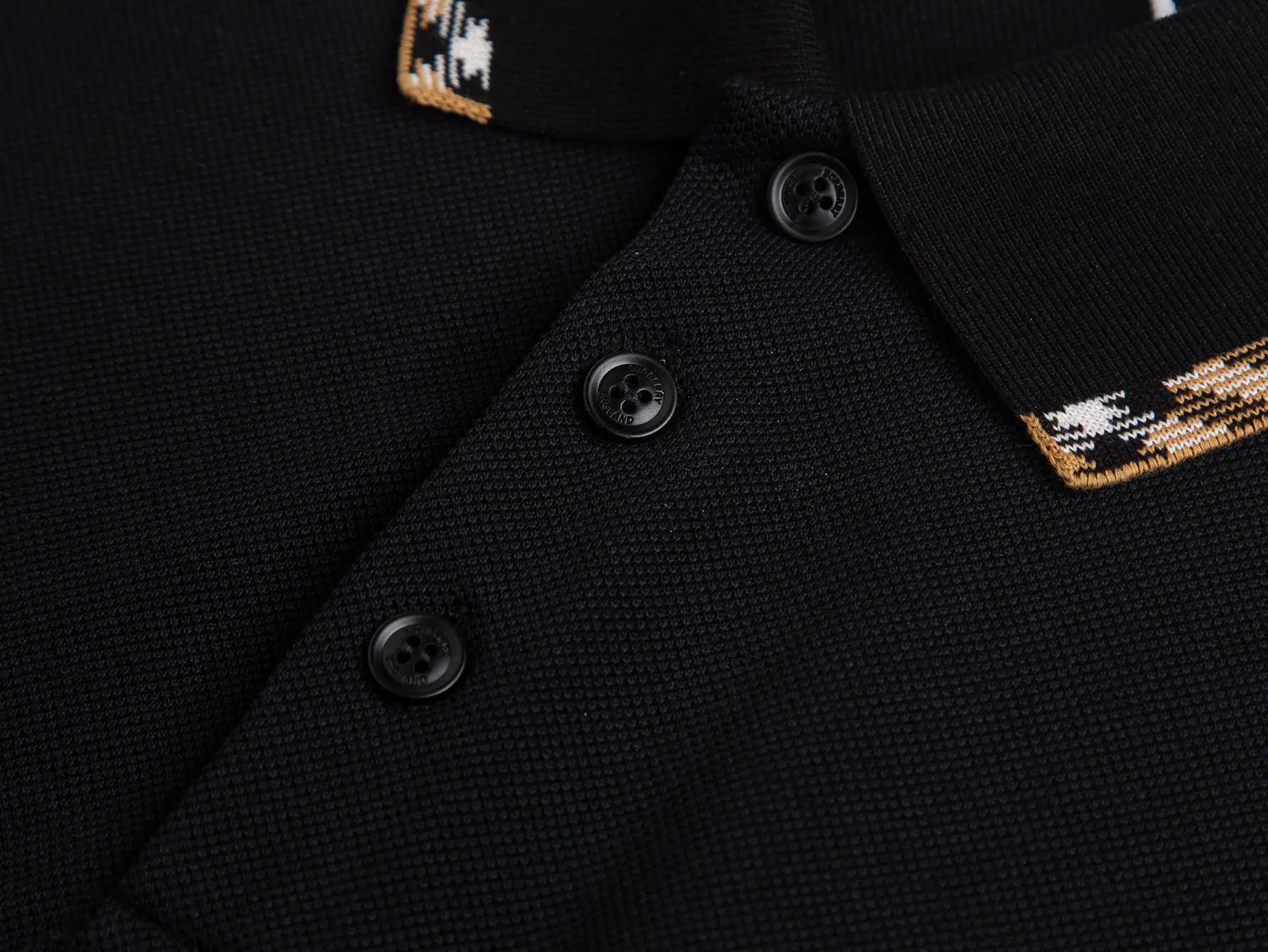Check-Trim Cotton-Piqué Polo Shirt D12016225 — view 5