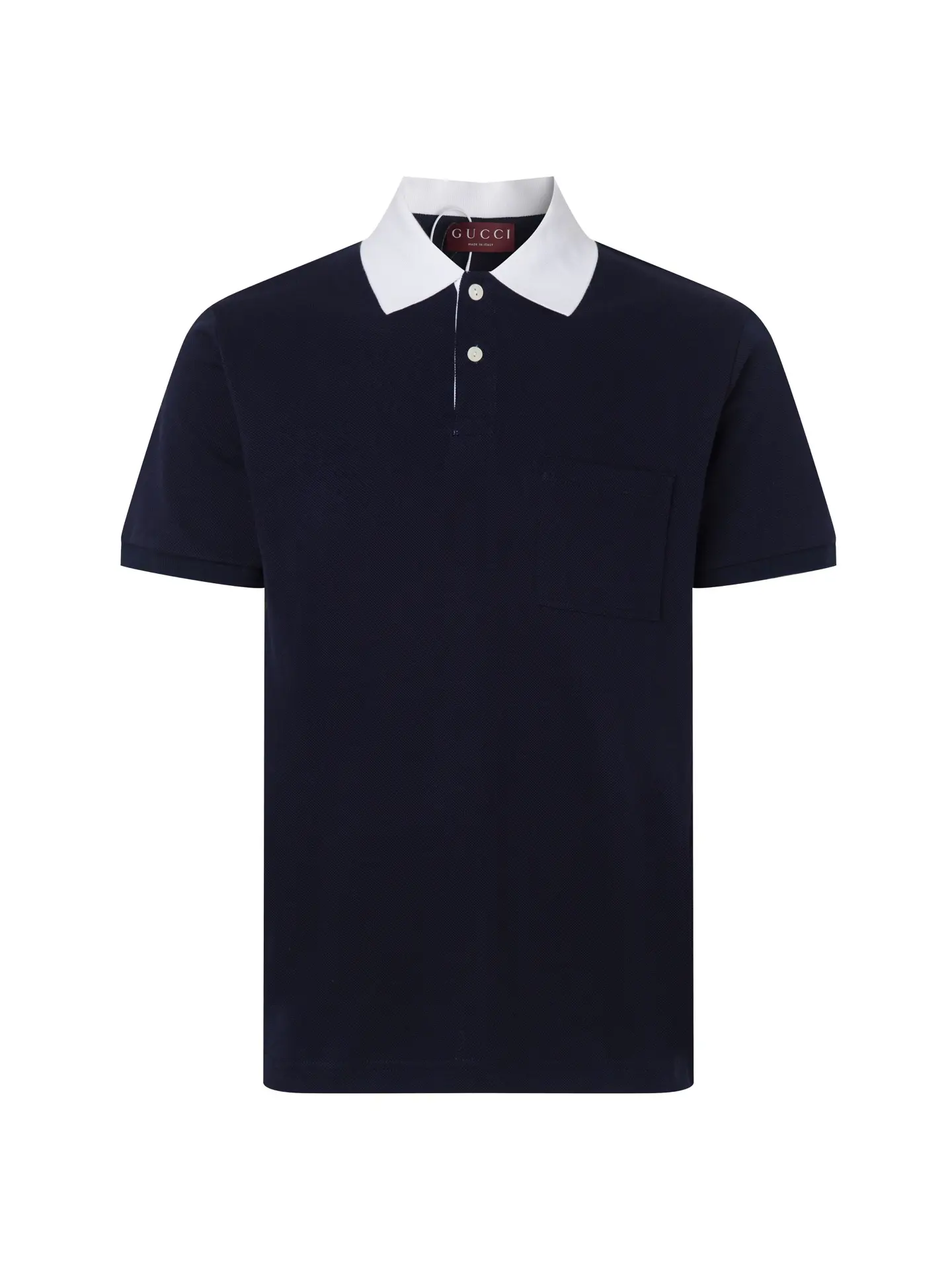 Contrast Collar Piqué Cotton Polo Shirt D12016165
