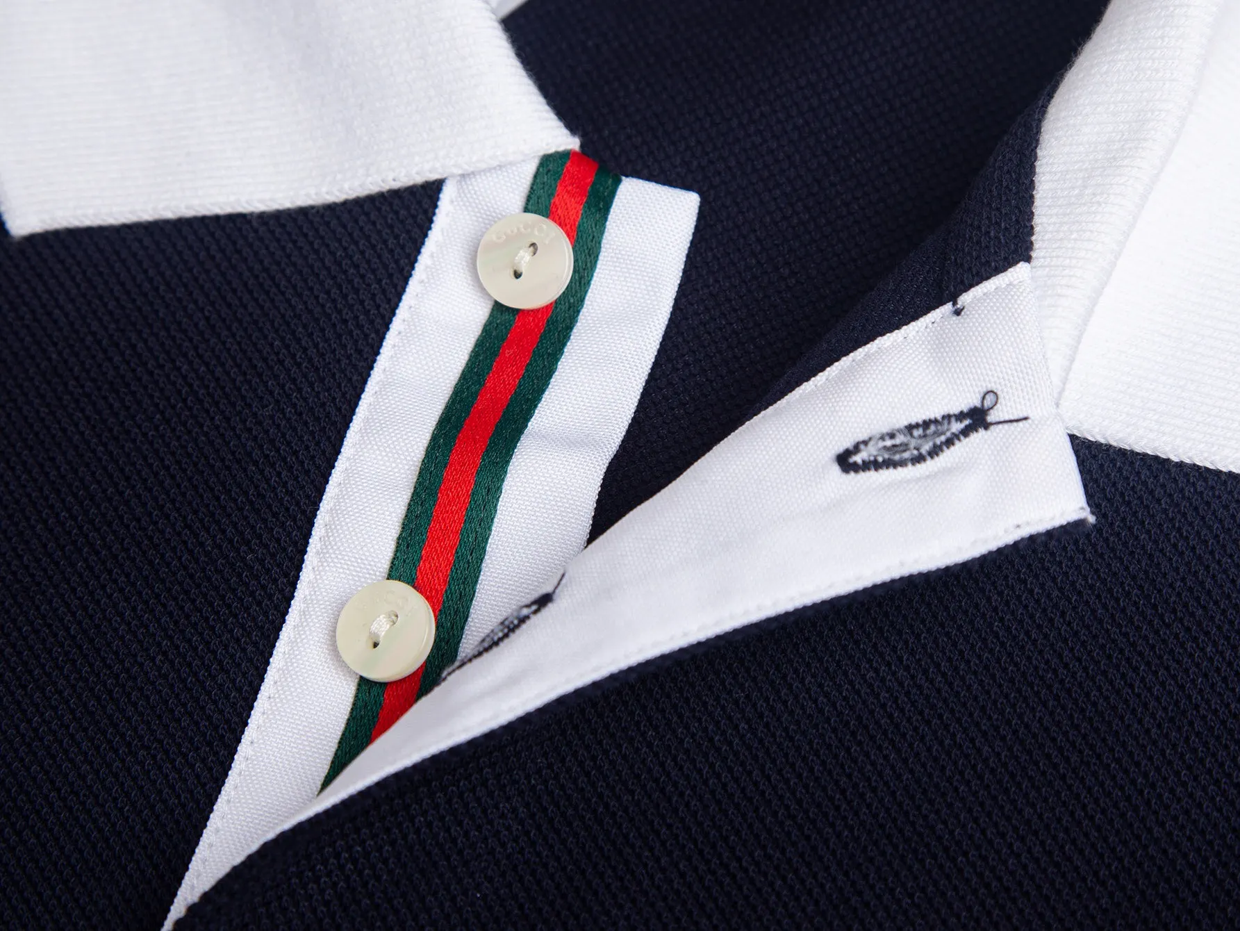 Contrast Collar Piqué Cotton Polo Shirt D12016165 — view 3