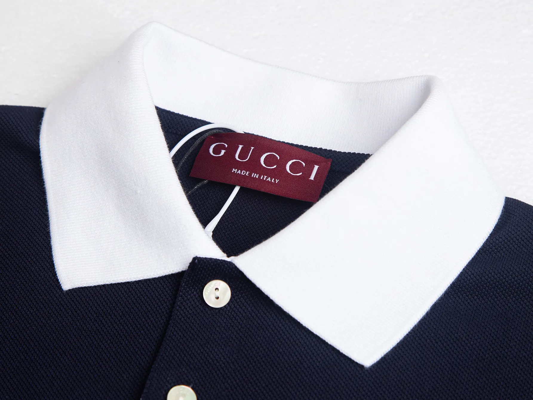 Contrast Collar Piqué Cotton Polo Shirt D12016165 — view 4