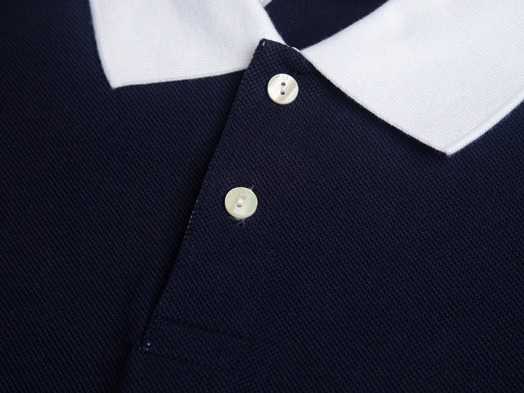 Contrast Collar Piqué Cotton Polo Shirt D12016165 — view 6
