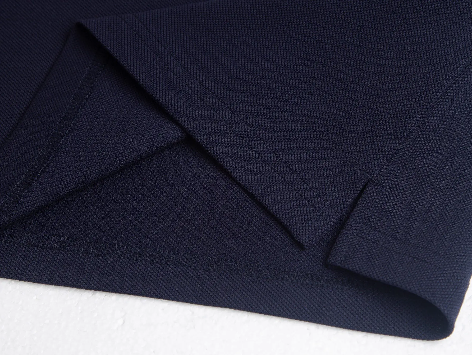 Contrast Collar Piqué Cotton Polo Shirt D12016165 — view 10