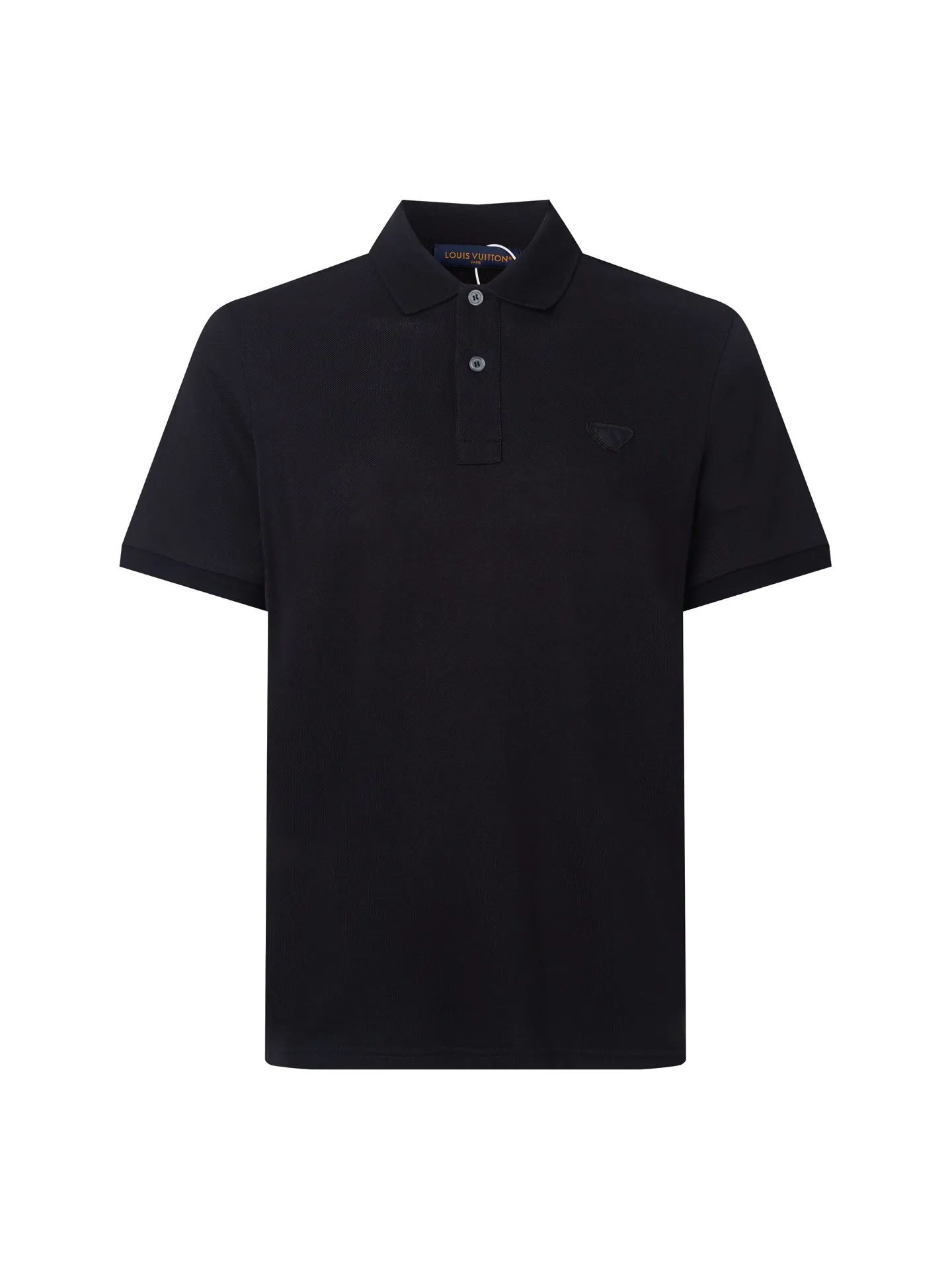 Triangle Logo Piqué Cotton Polo Shirt D12016293