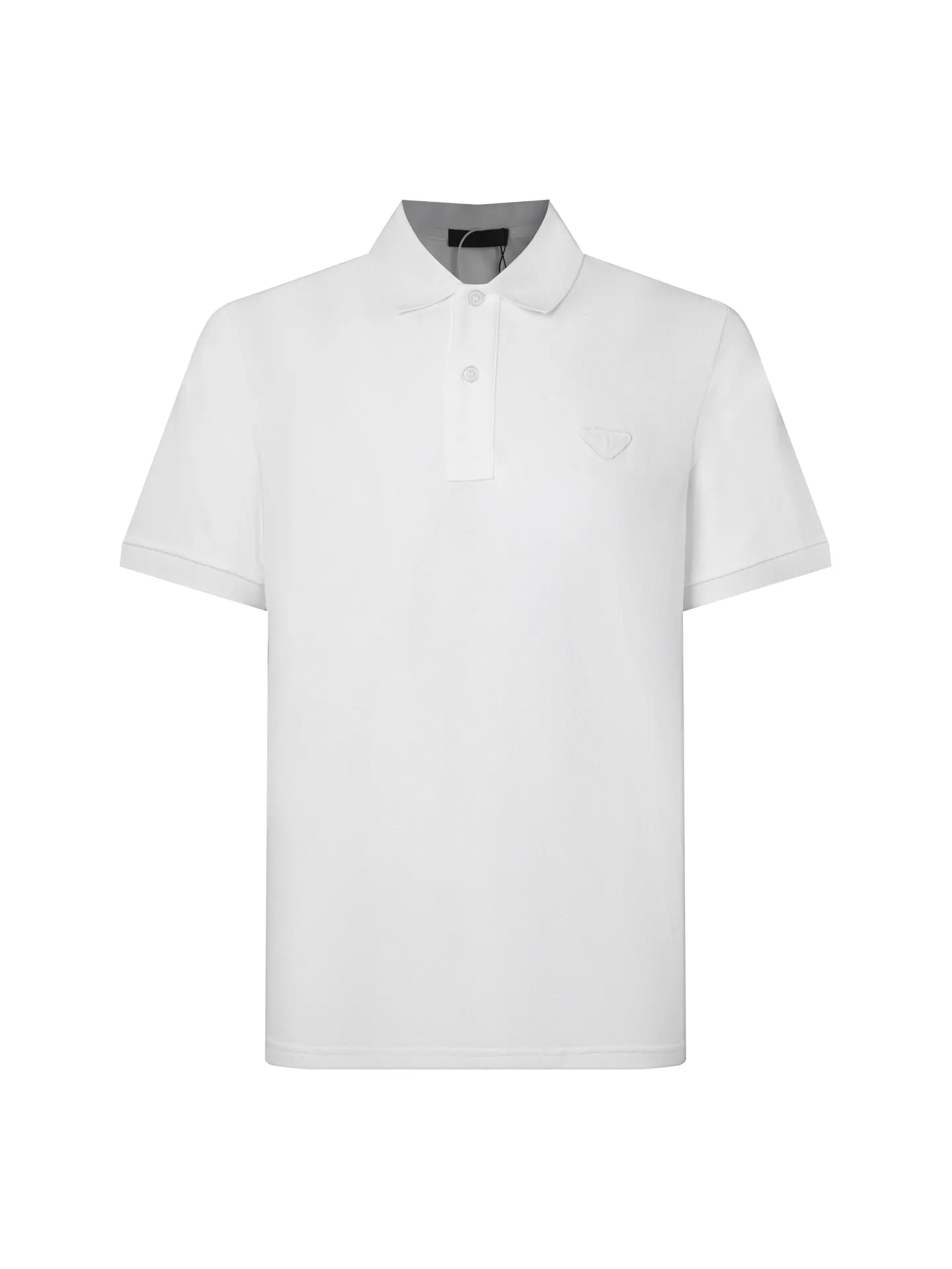 Triangle Logo Piqué Cotton Polo Shirt D12016292