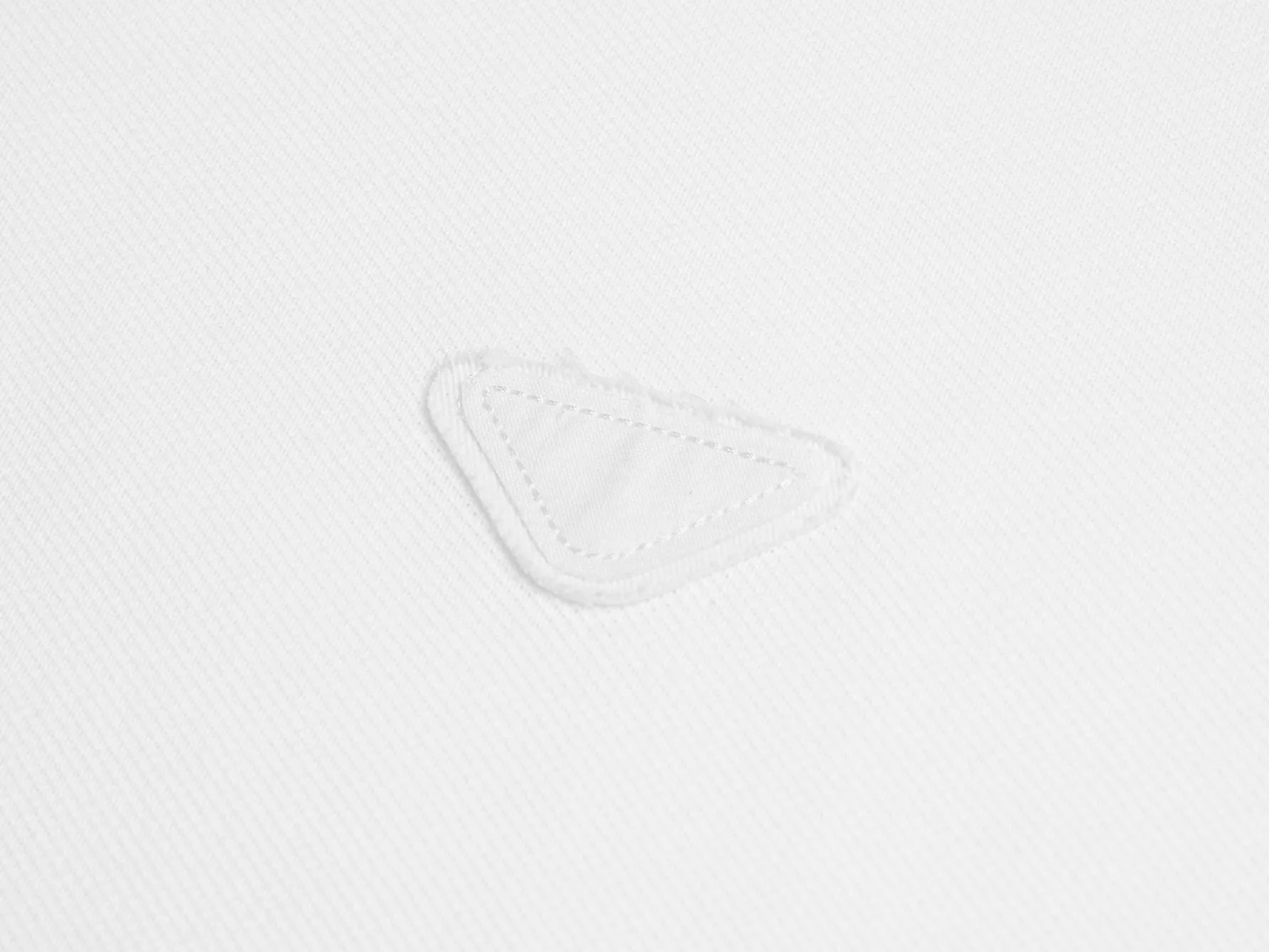 Triangle Logo Piqué Cotton Polo Shirt D12016292 — view 5