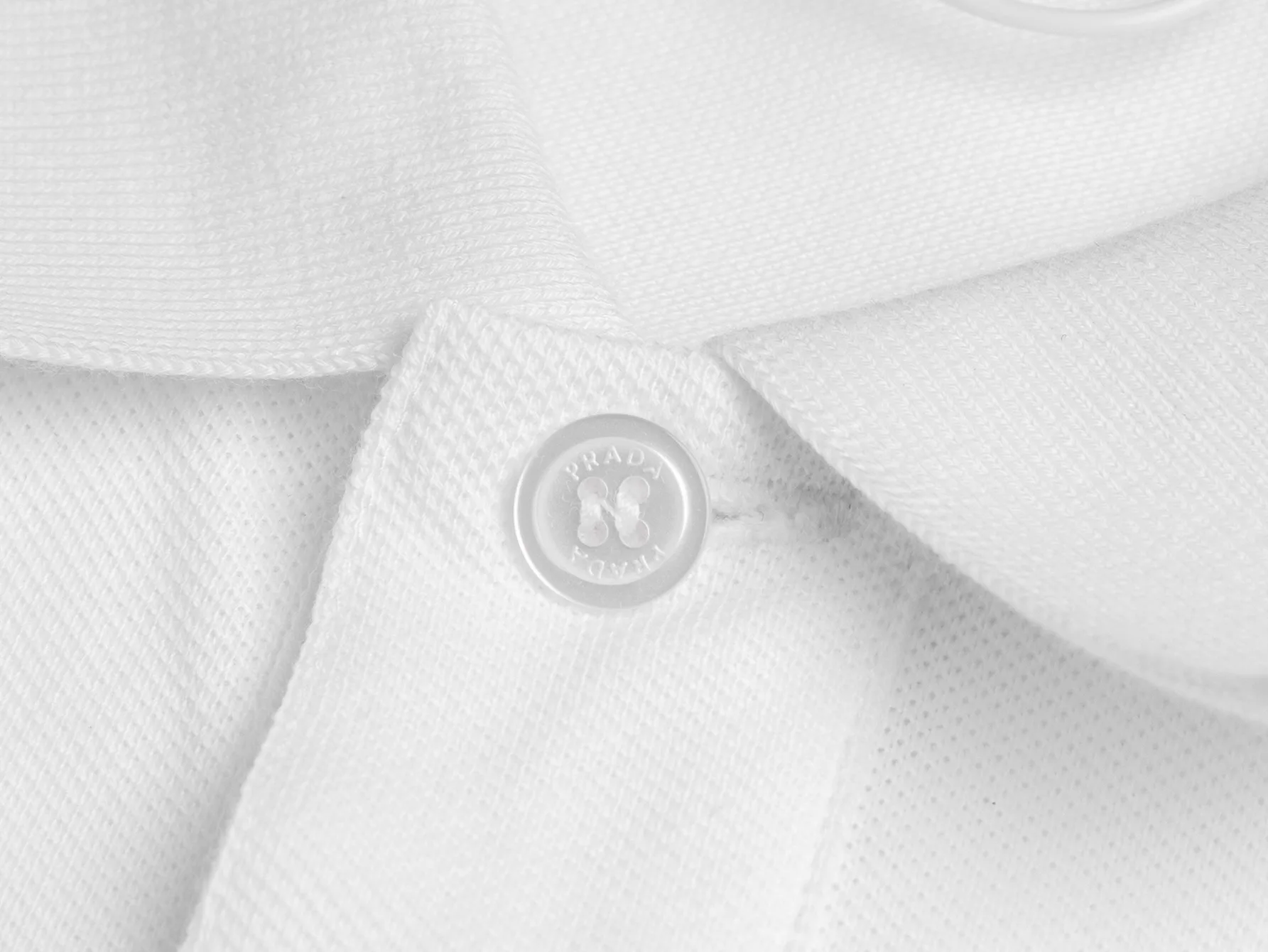Triangle Logo Piqué Cotton Polo Shirt D12016292 — view 6