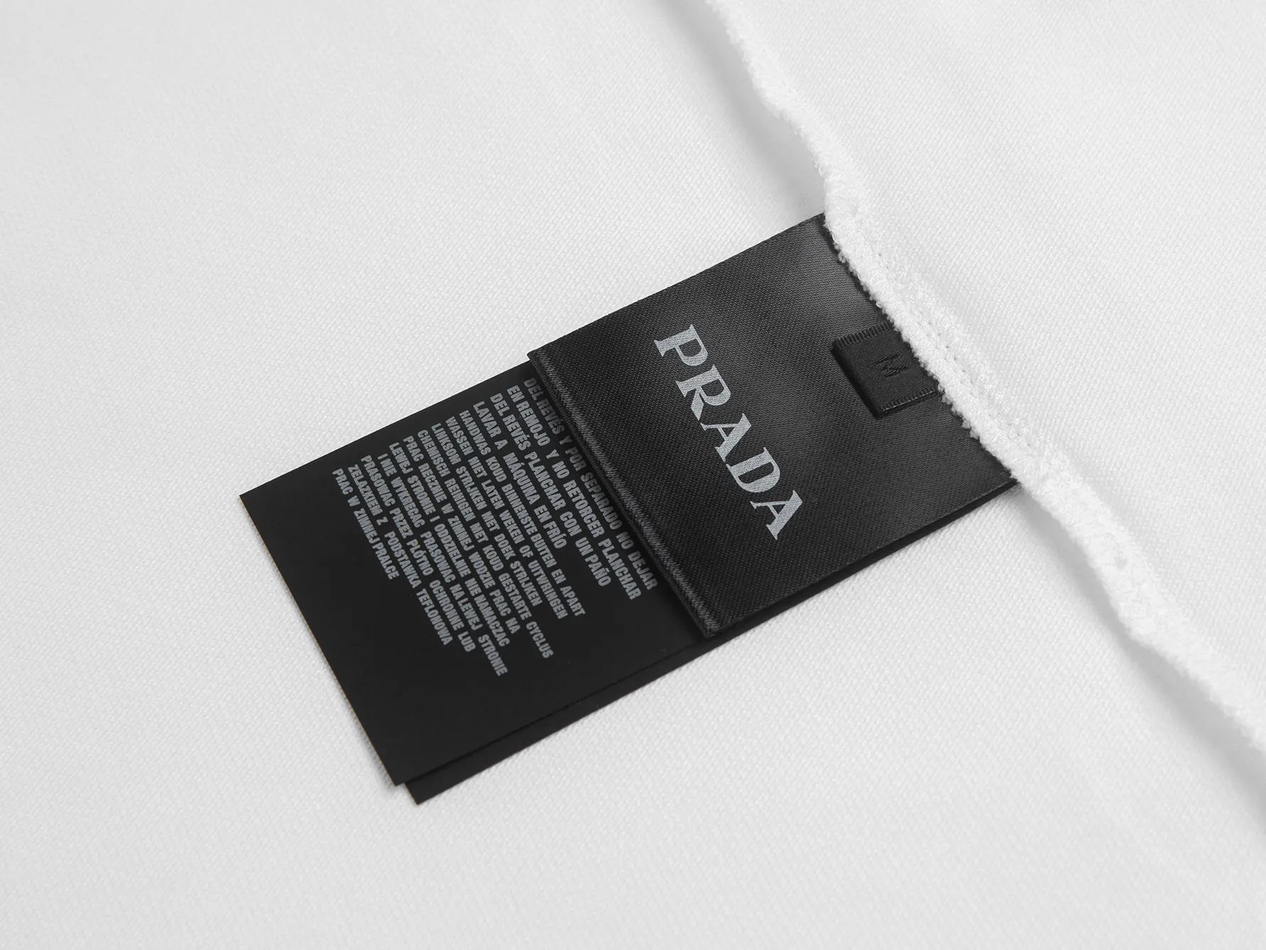 Triangle Logo Piqué Cotton Polo Shirt D12016292 — view 8