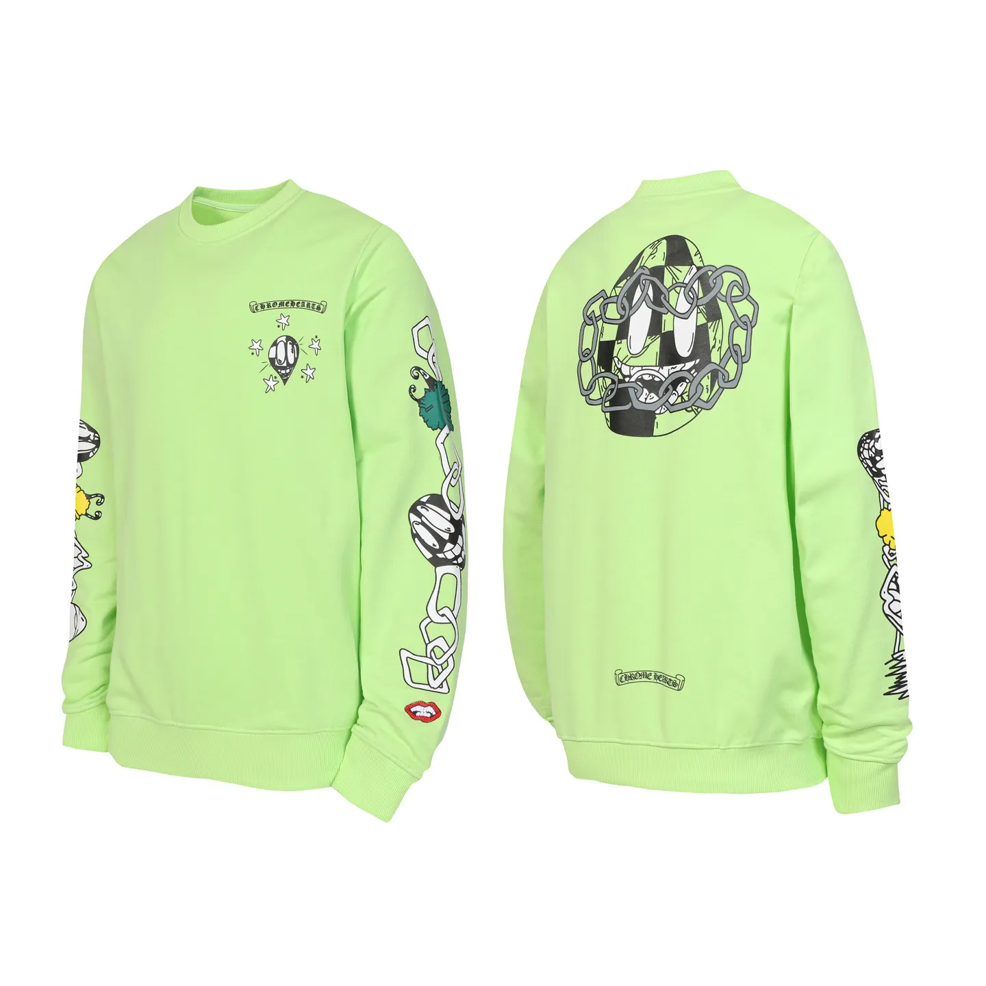 Graffiti Print Crew-Neck Sweatshirt D12513879
