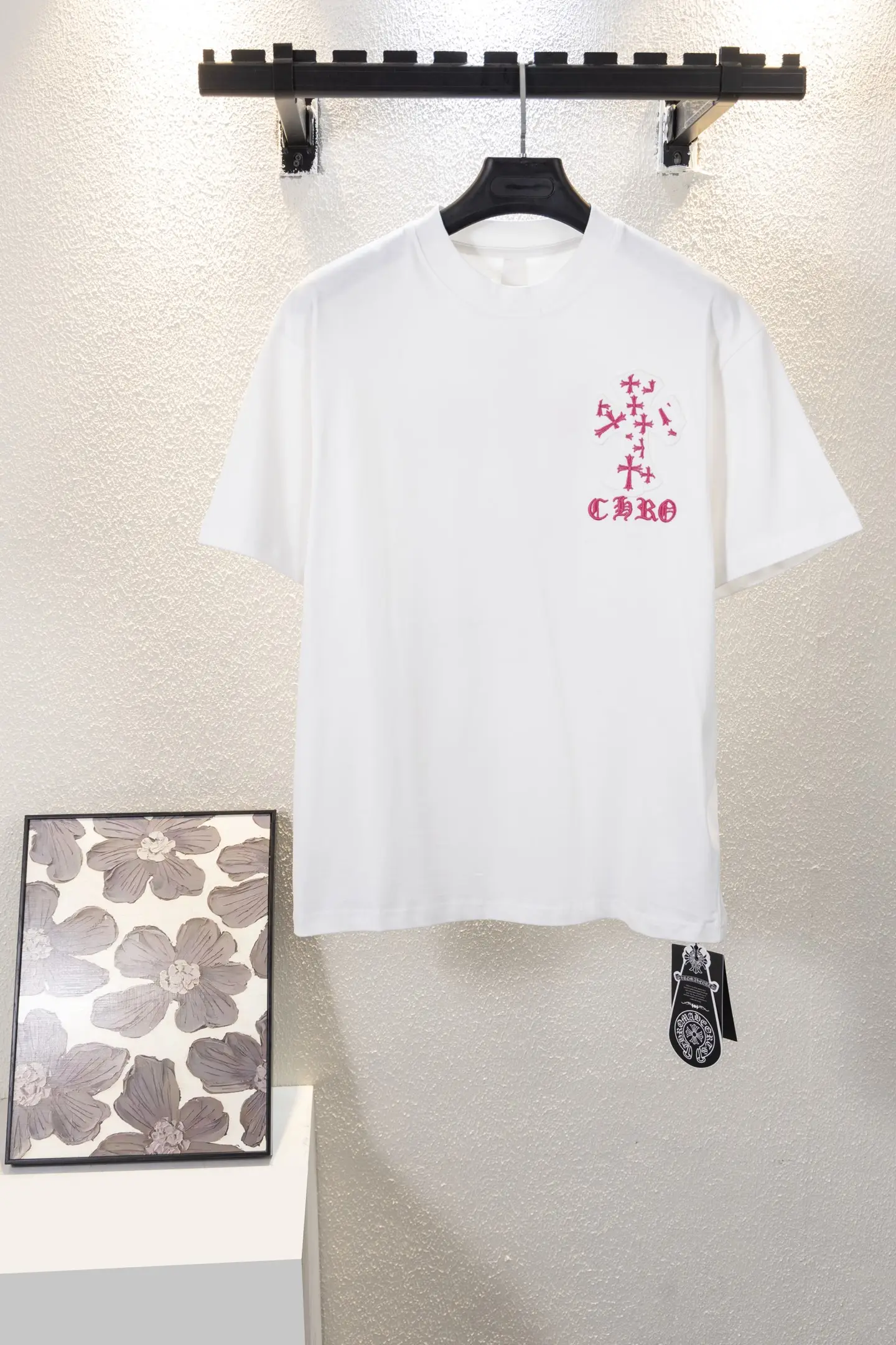 Cross Patch Embroidered Cotton T-Shirt D12512612