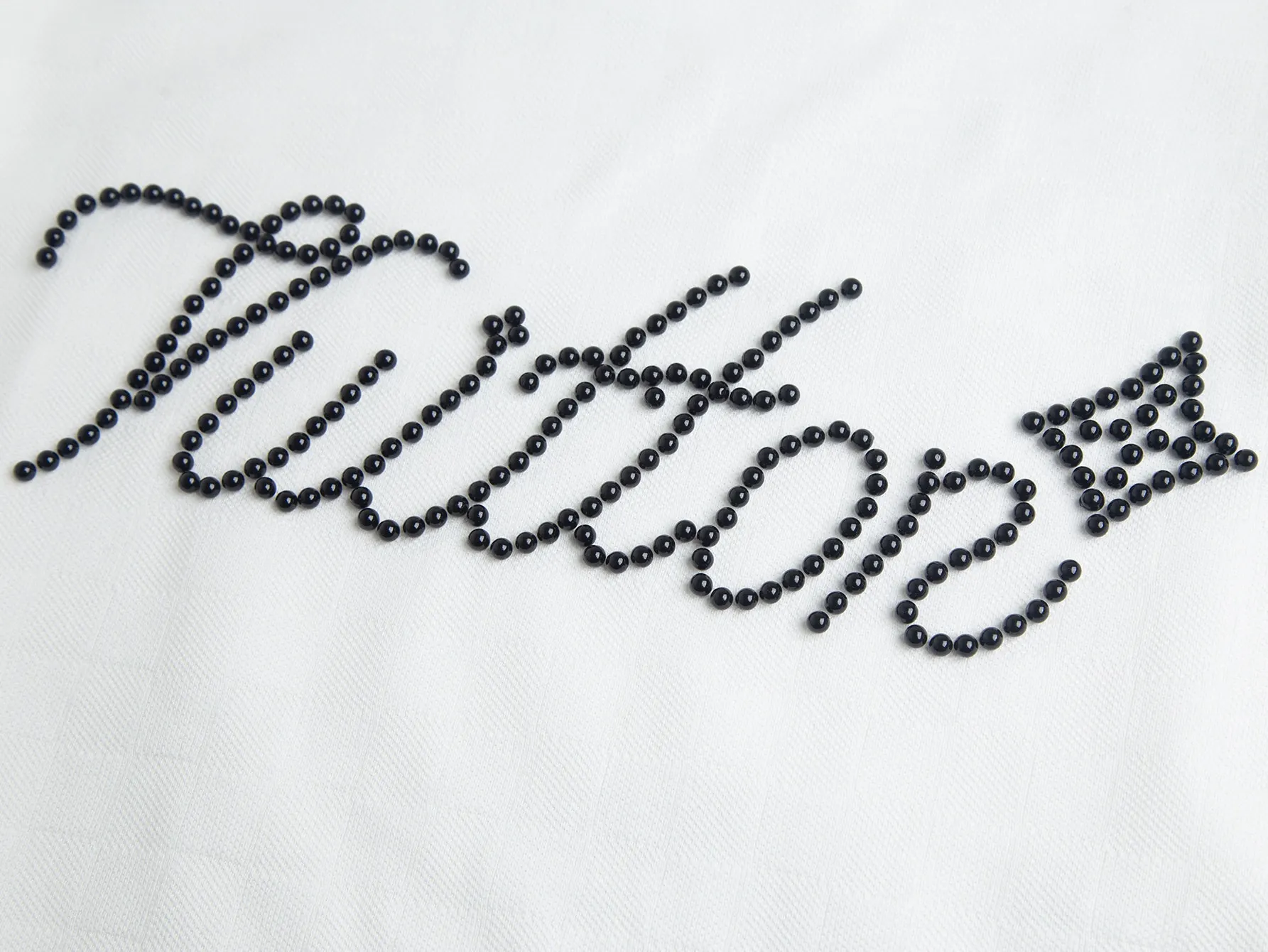 Beaded Logo Cotton Piqué T-Shirt D12516349 — view 3