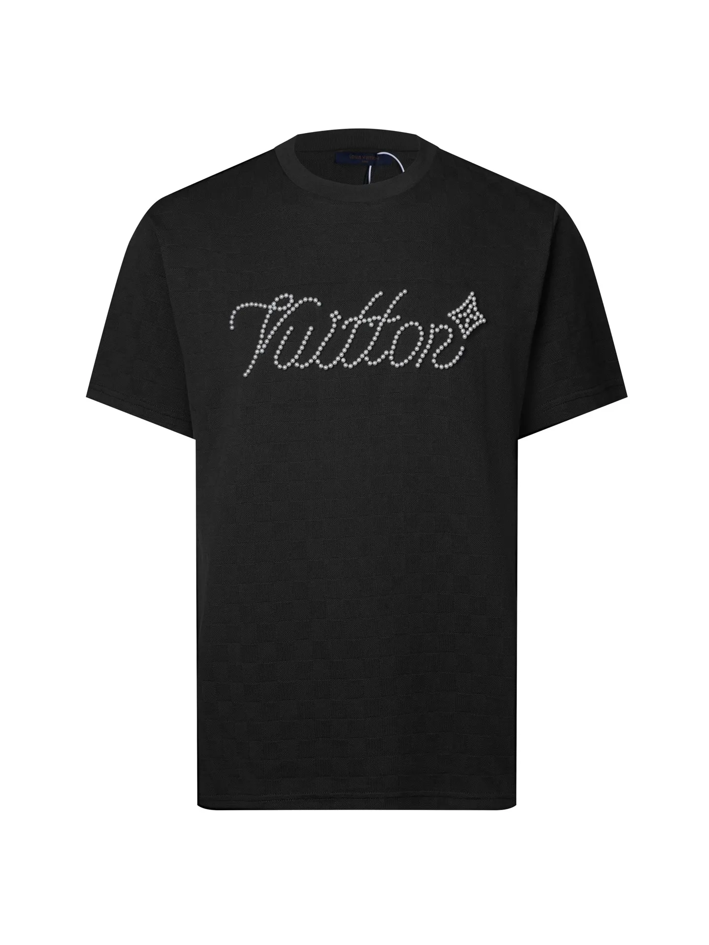 Pearl-Embellished Logo Cotton T-Shirt D12516350