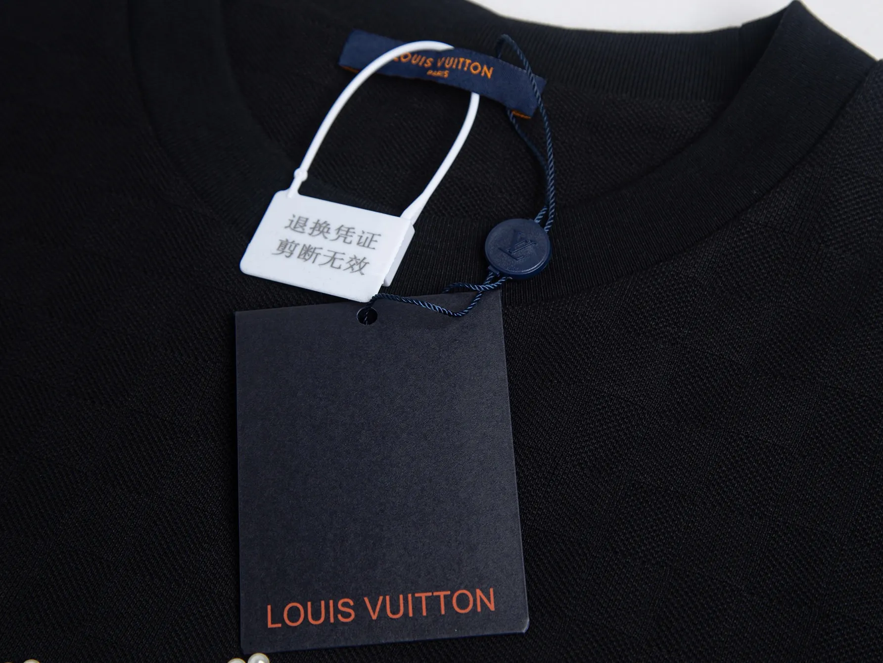 Pearl-Embellished Logo Cotton T-Shirt D12516350 — view 7