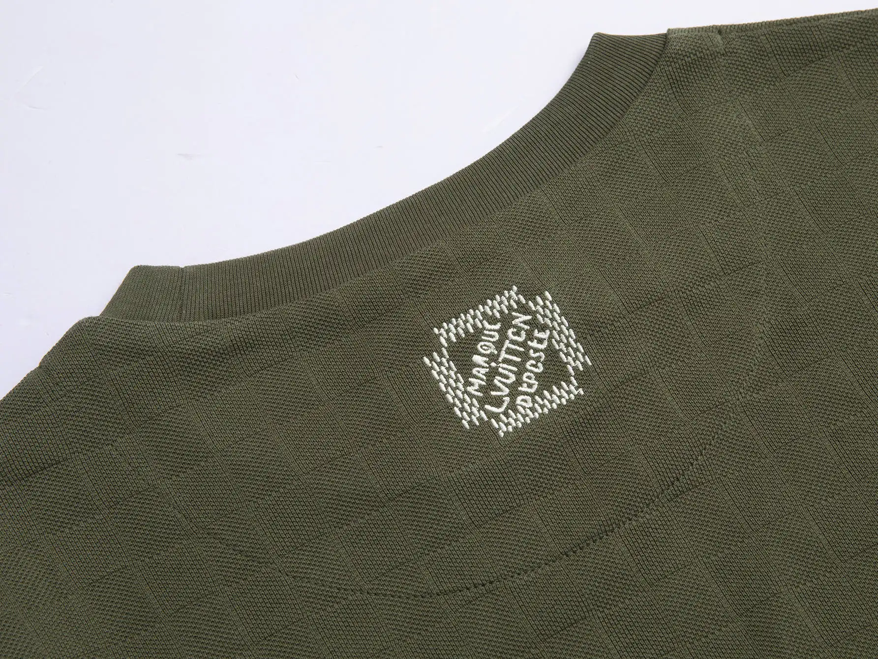 Embroidered Damier Piqué Cotton T-Shirt D12516513 — view 8