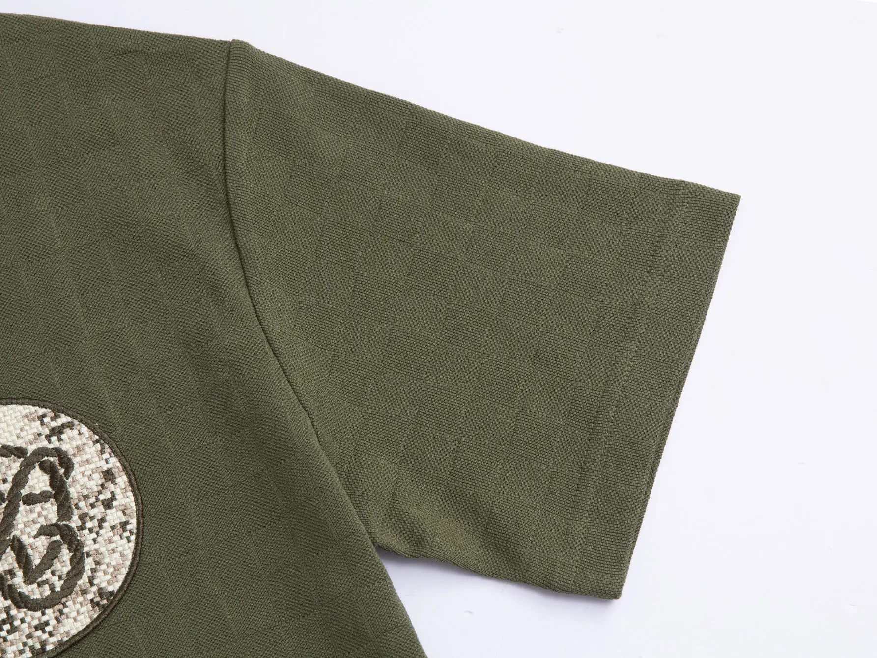 Embroidered Damier Piqué Cotton T-Shirt D12516513 — view 9