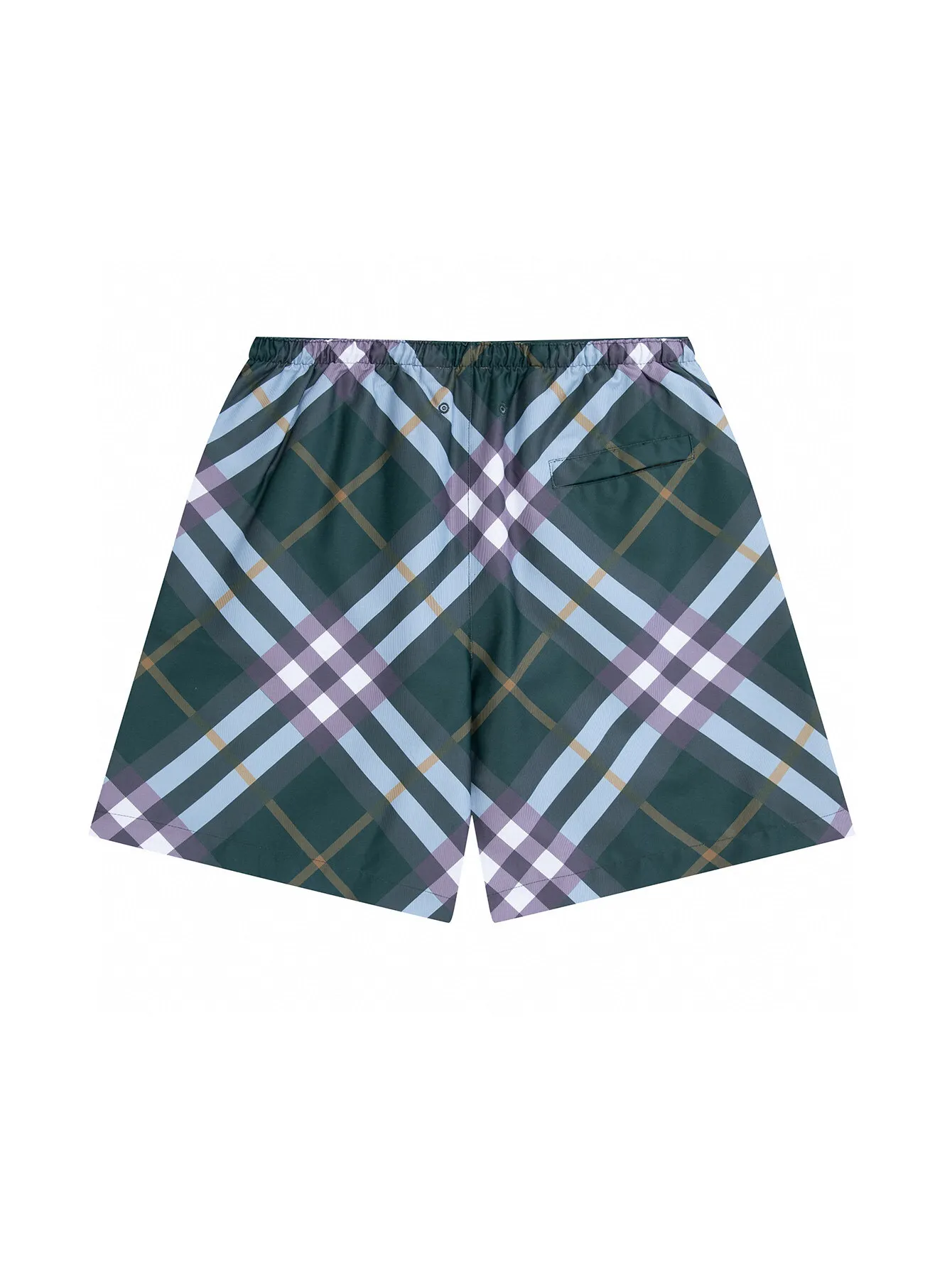 Check Print Twill Swim Shorts D12516530 — view 3