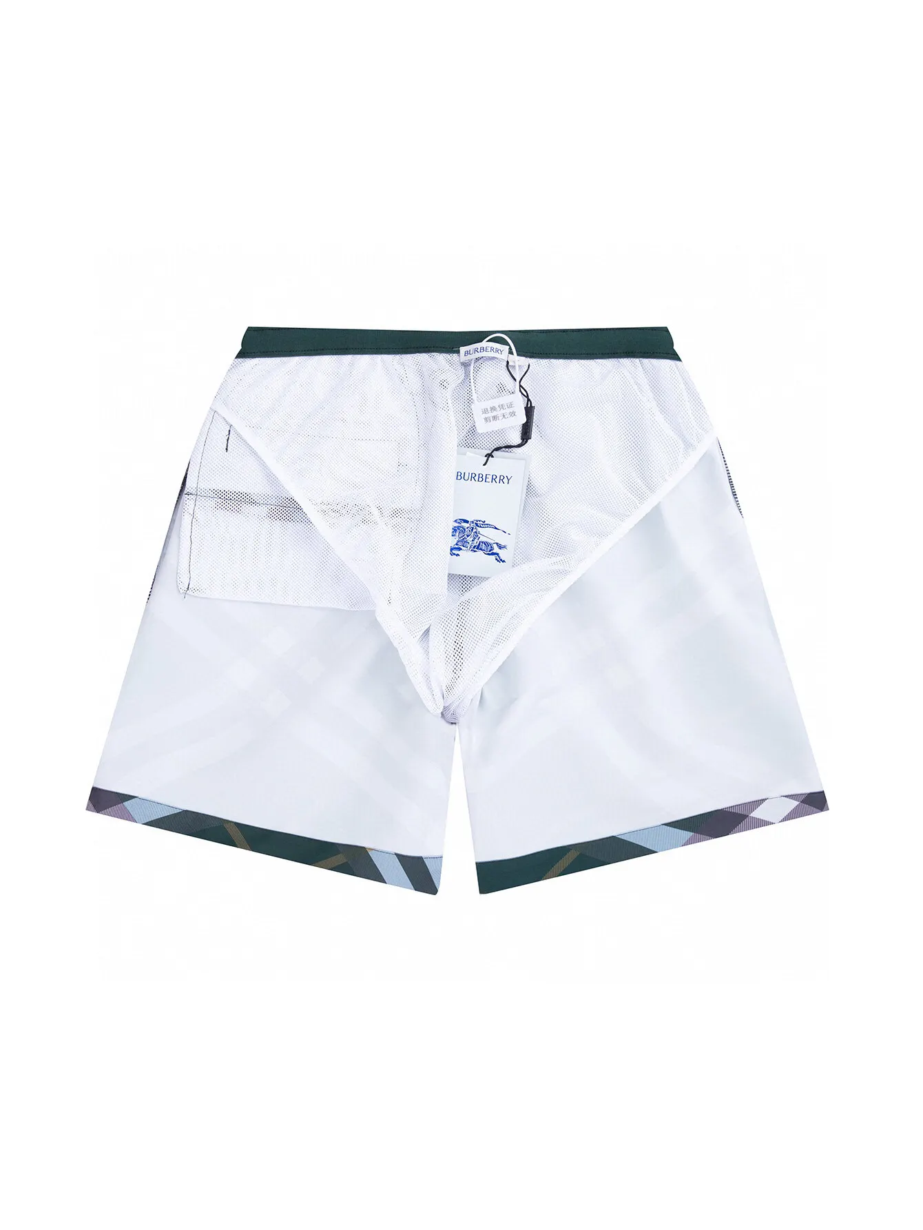 Check Print Twill Swim Shorts D12516530 — view 6