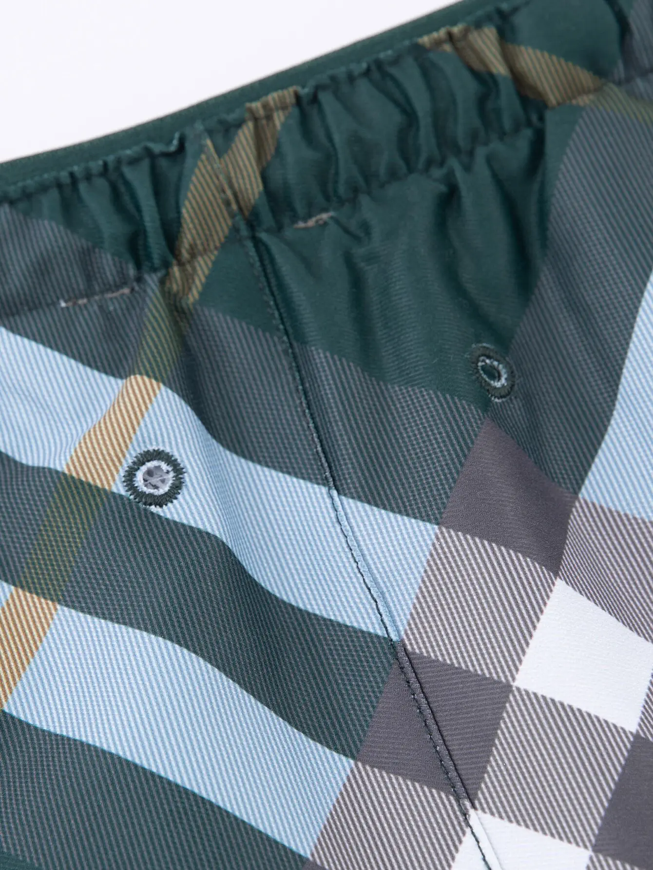 Check Print Twill Swim Shorts D12516530 — view 9