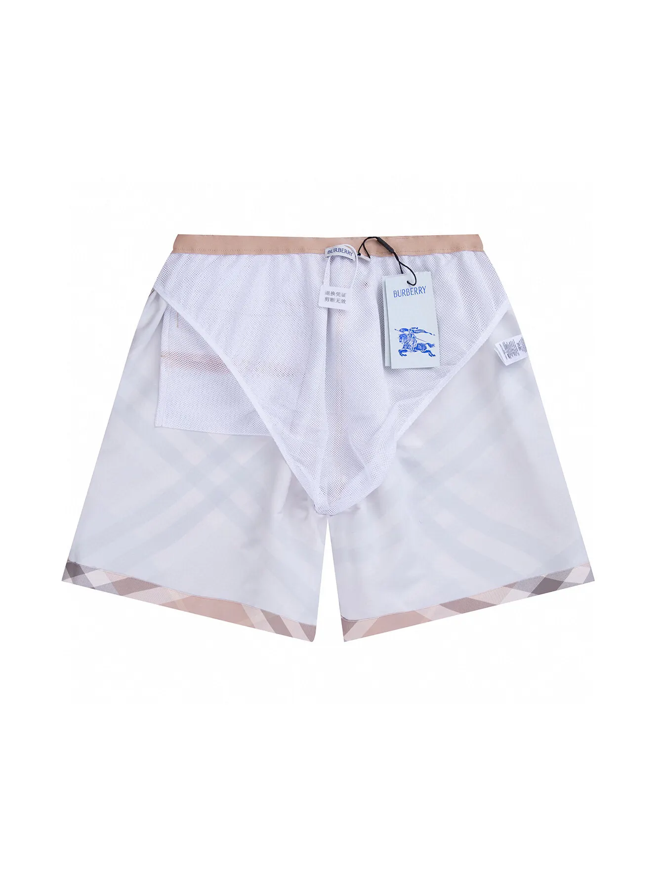 Check Print Twill Swim Shorts D12516531 — view 5