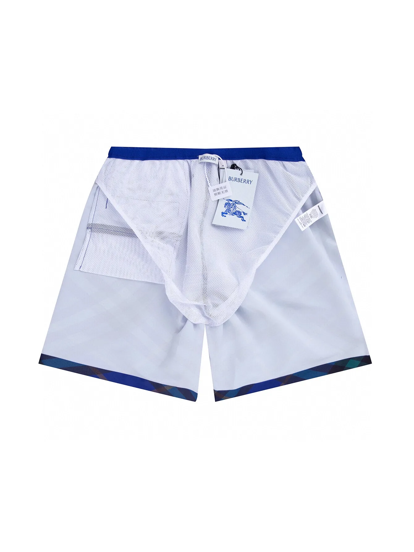 Check Print Twill Swim Shorts D12516529 — view 5