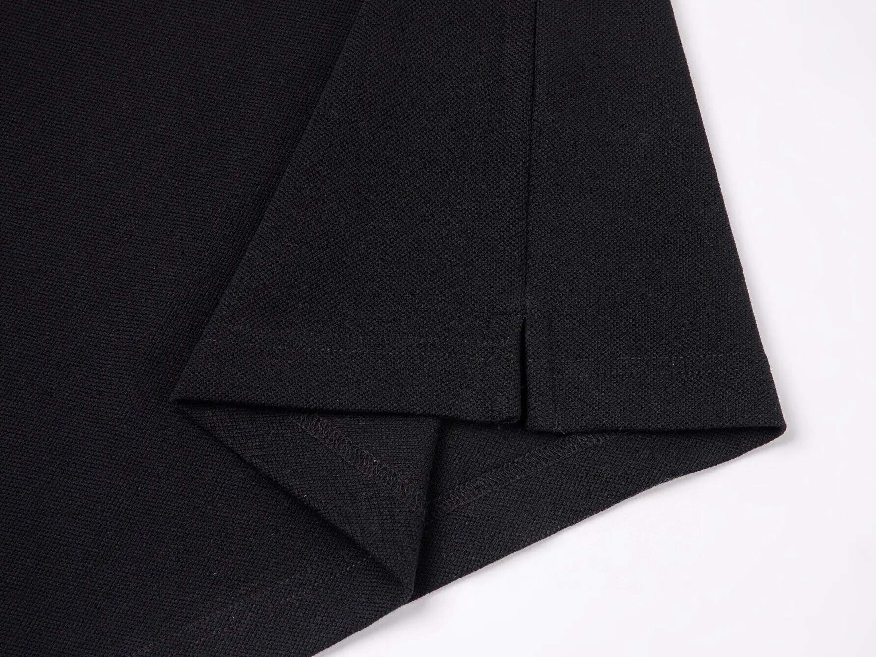 Check-Collar Piqué Cotton Polo Shirt D12516355 — view 7