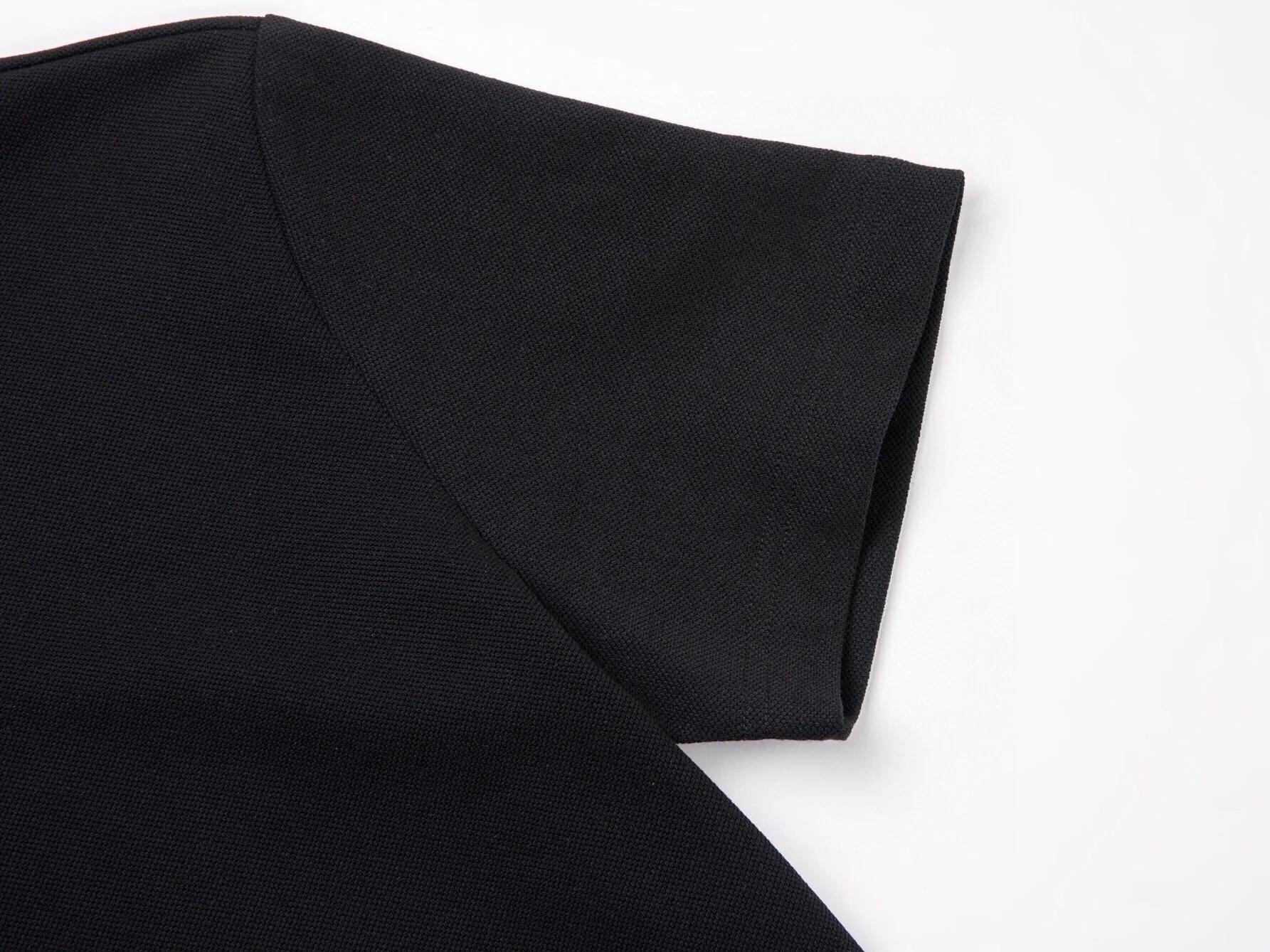 Check-Collar Piqué Cotton Polo Shirt D12516355 — view 8