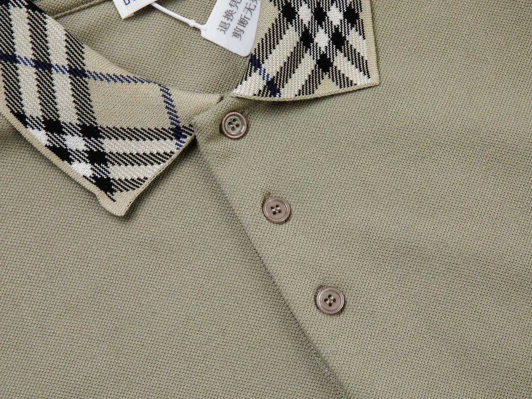 Check-Trim Cotton-Blend Piqué Polo Shirt D12516356 — view 4