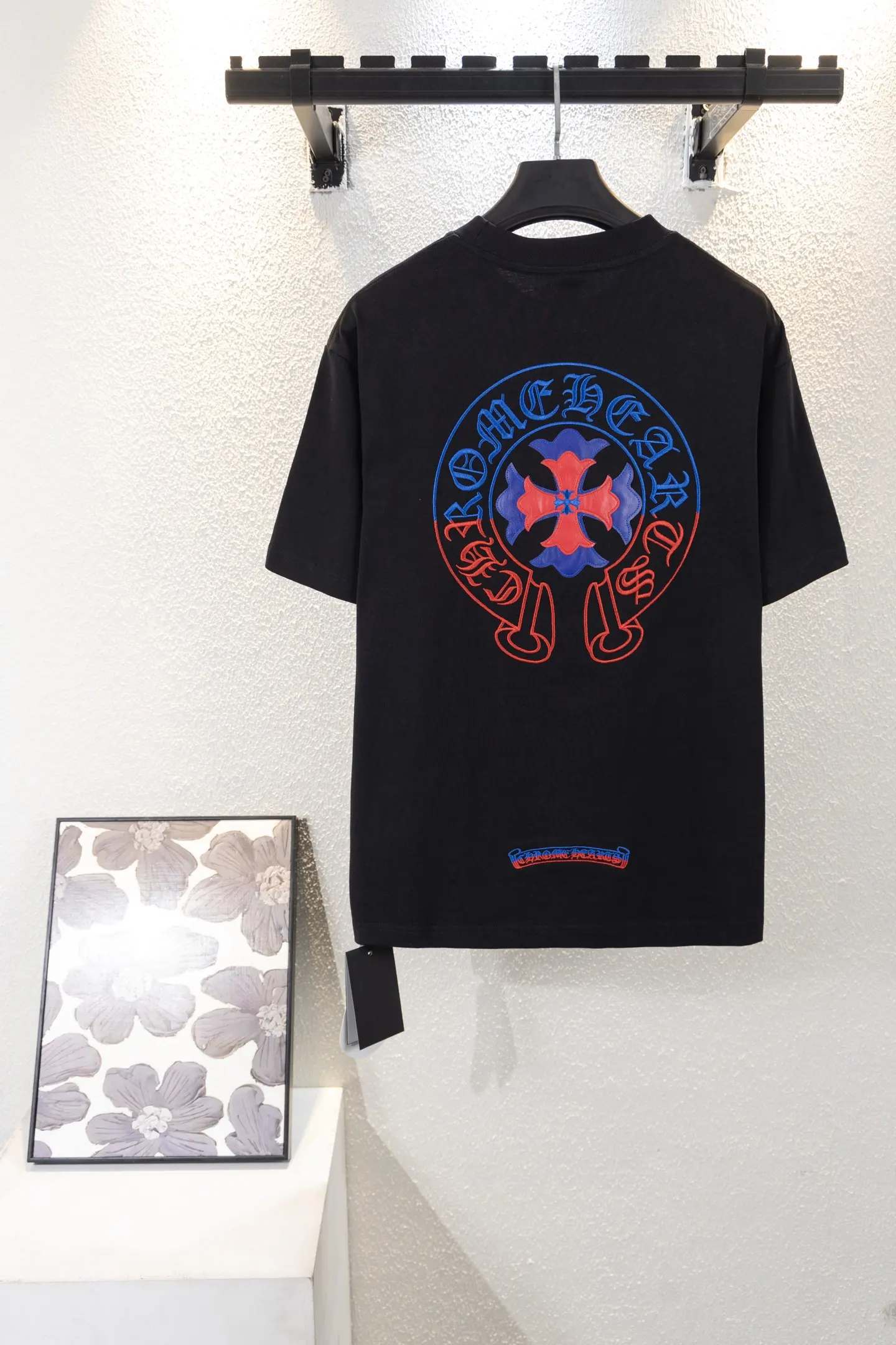 Horseshoe Logo Embroidered Cotton T-Shirt D12812619 — view 2