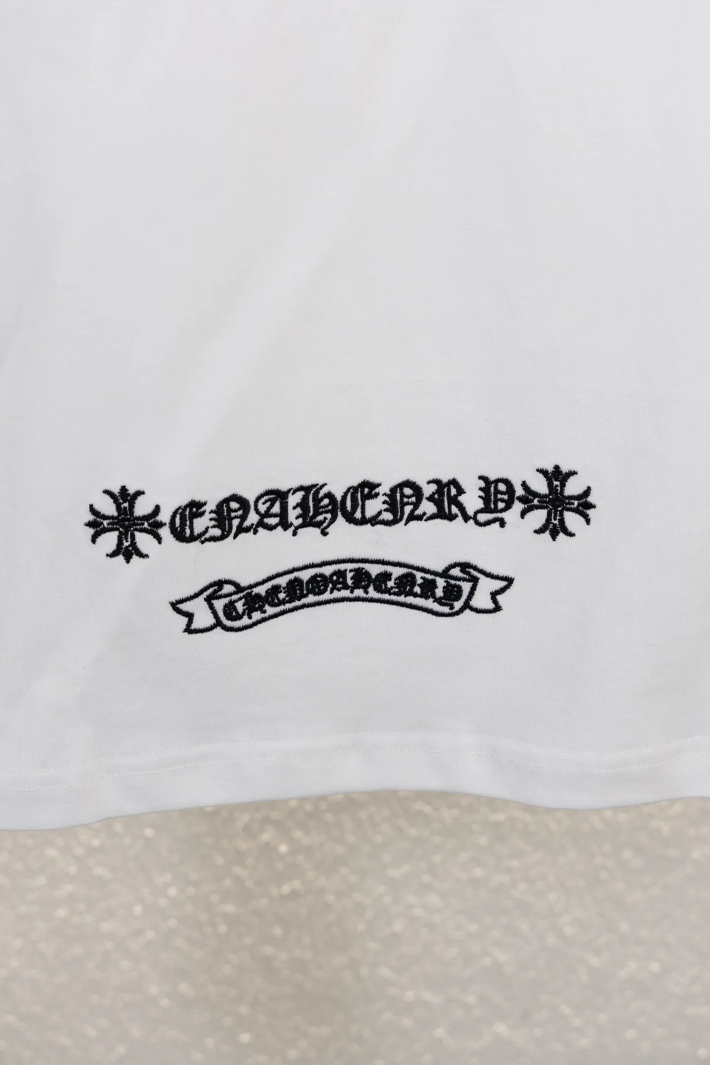Cross Patch Leather Appliqué T-Shirt D12812614 — view 7