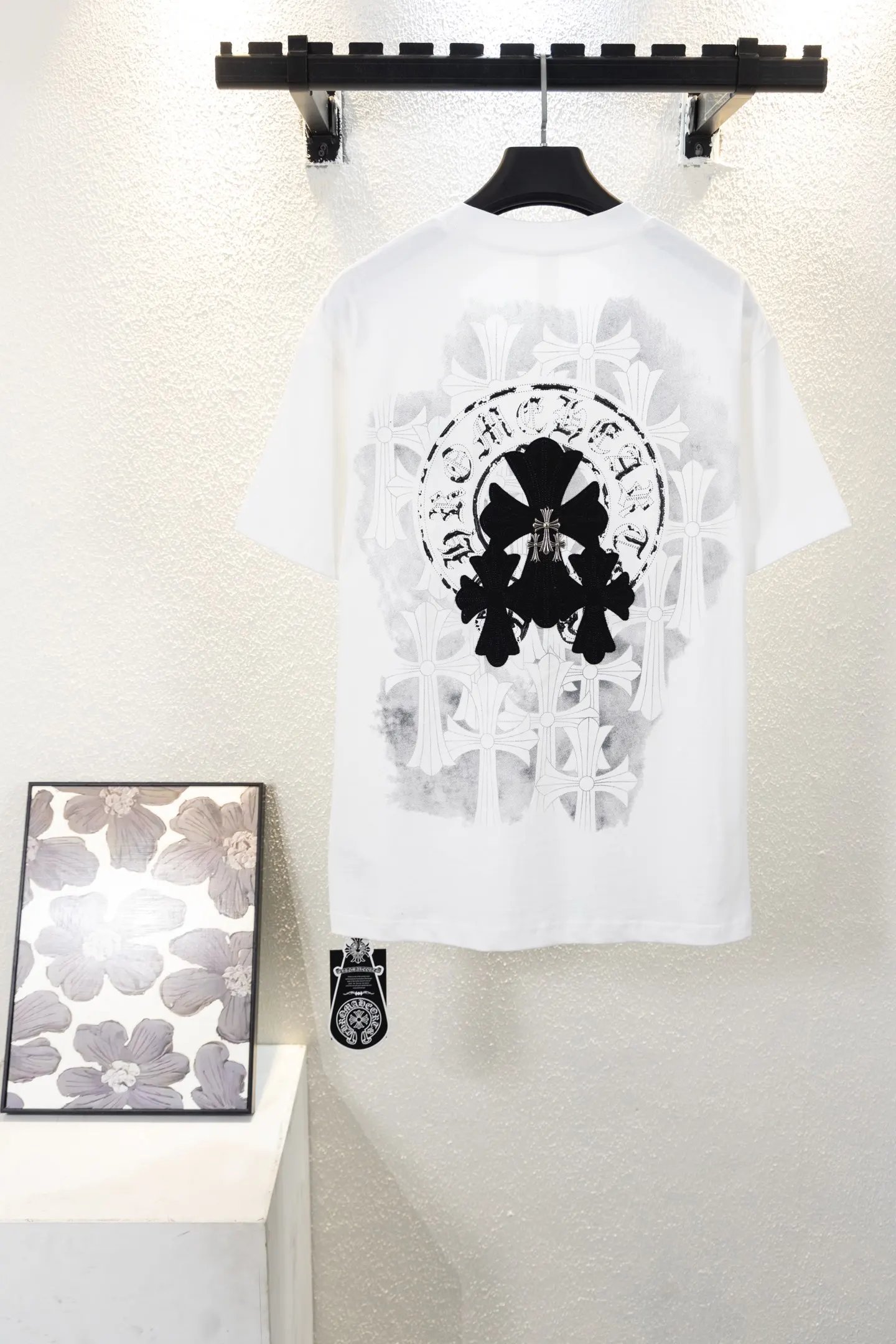 Cross Print Cotton Jersey T-Shirt D12812606 — view 2
