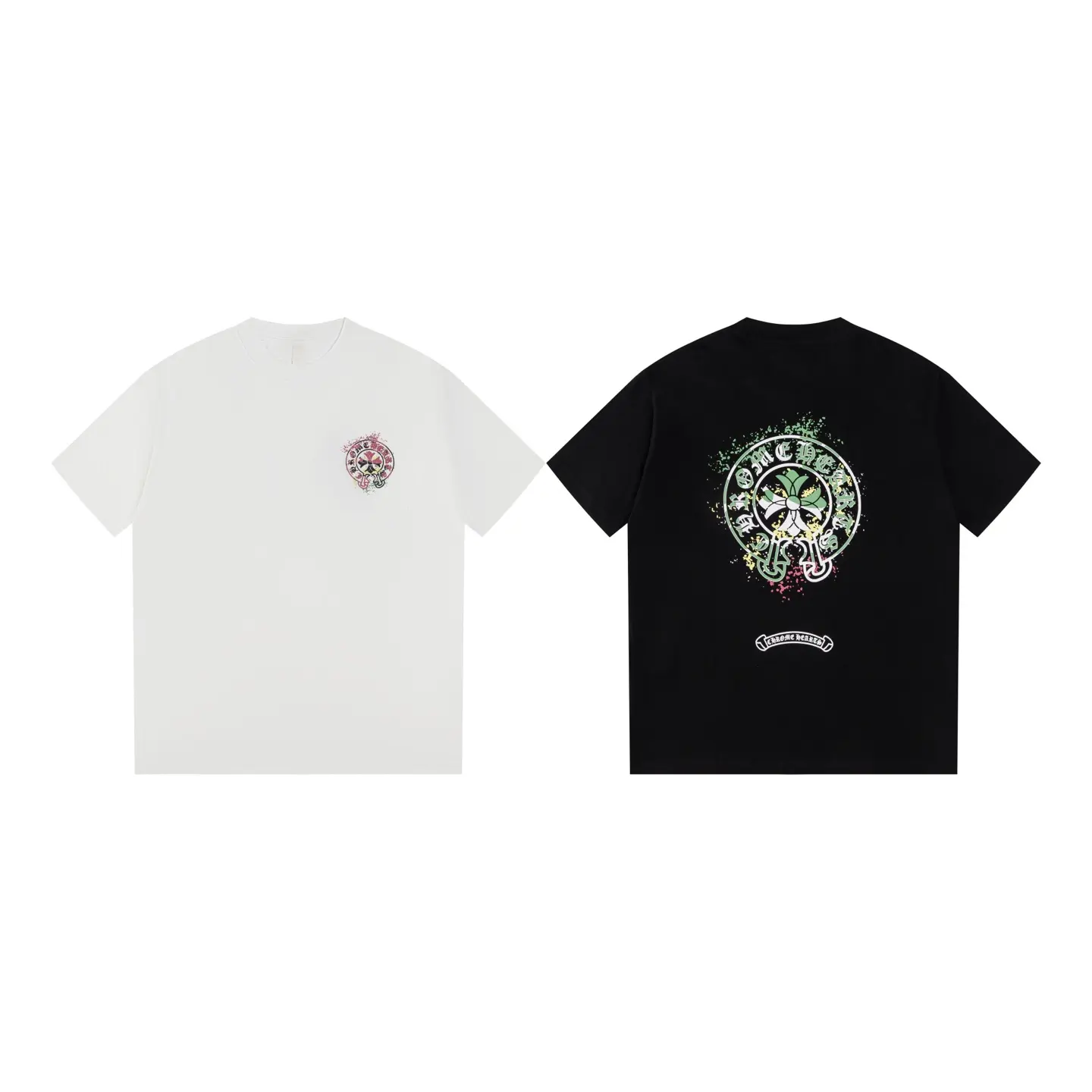 Horseshoe Logo Splatter Print T-Shirt D12811542