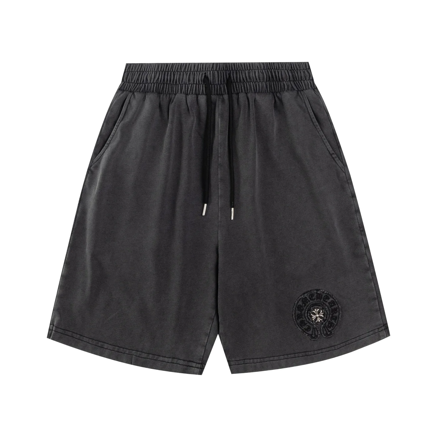 Logo-Embroidered Washed Cotton Shorts D13012632 — view 2