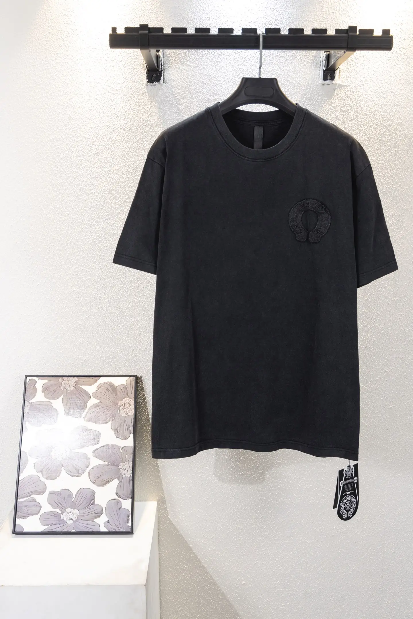 Cross Patch Embroidered Cotton T-Shirt D13012631