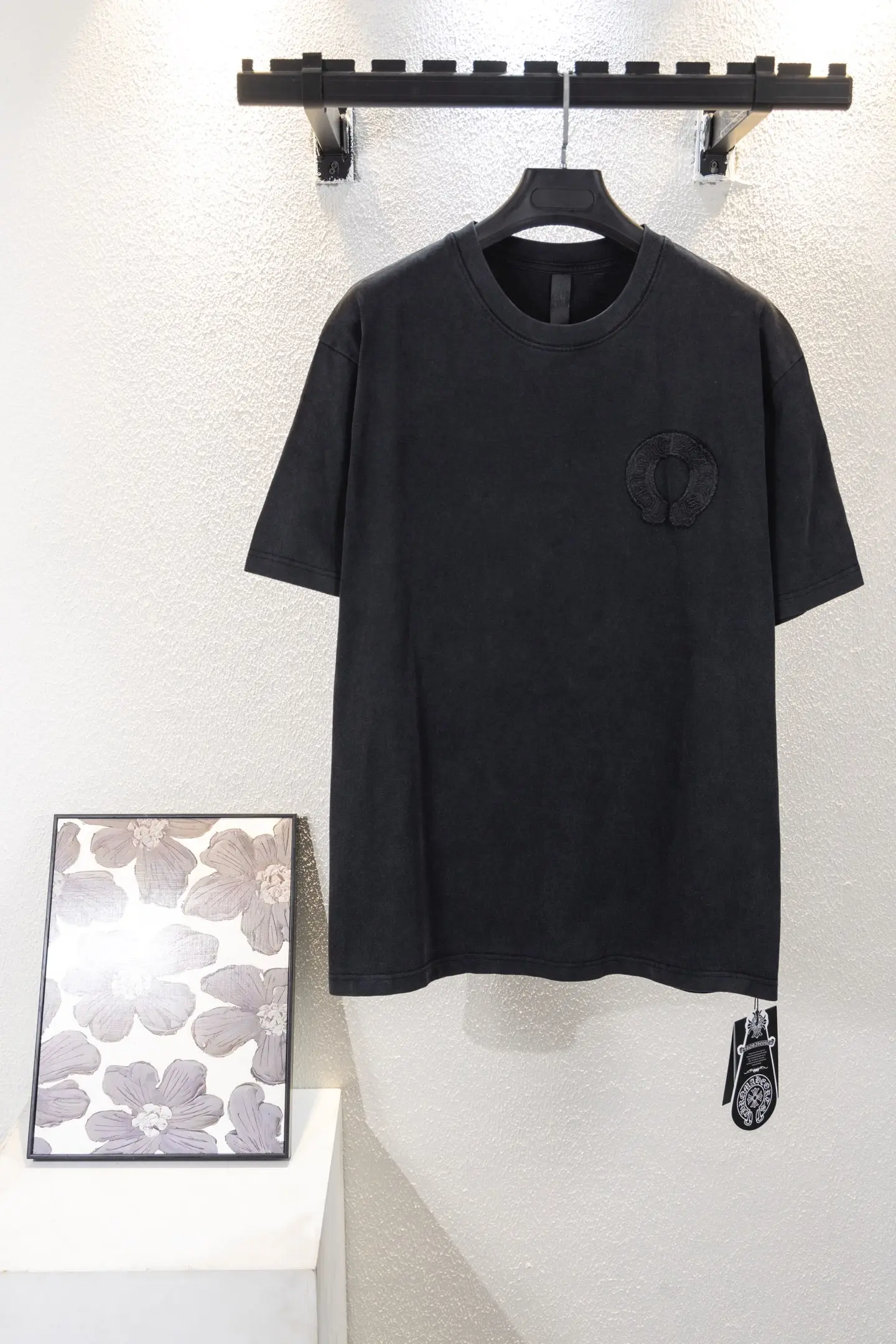 Cross Patch Embroidered Cotton T-Shirt D13012631