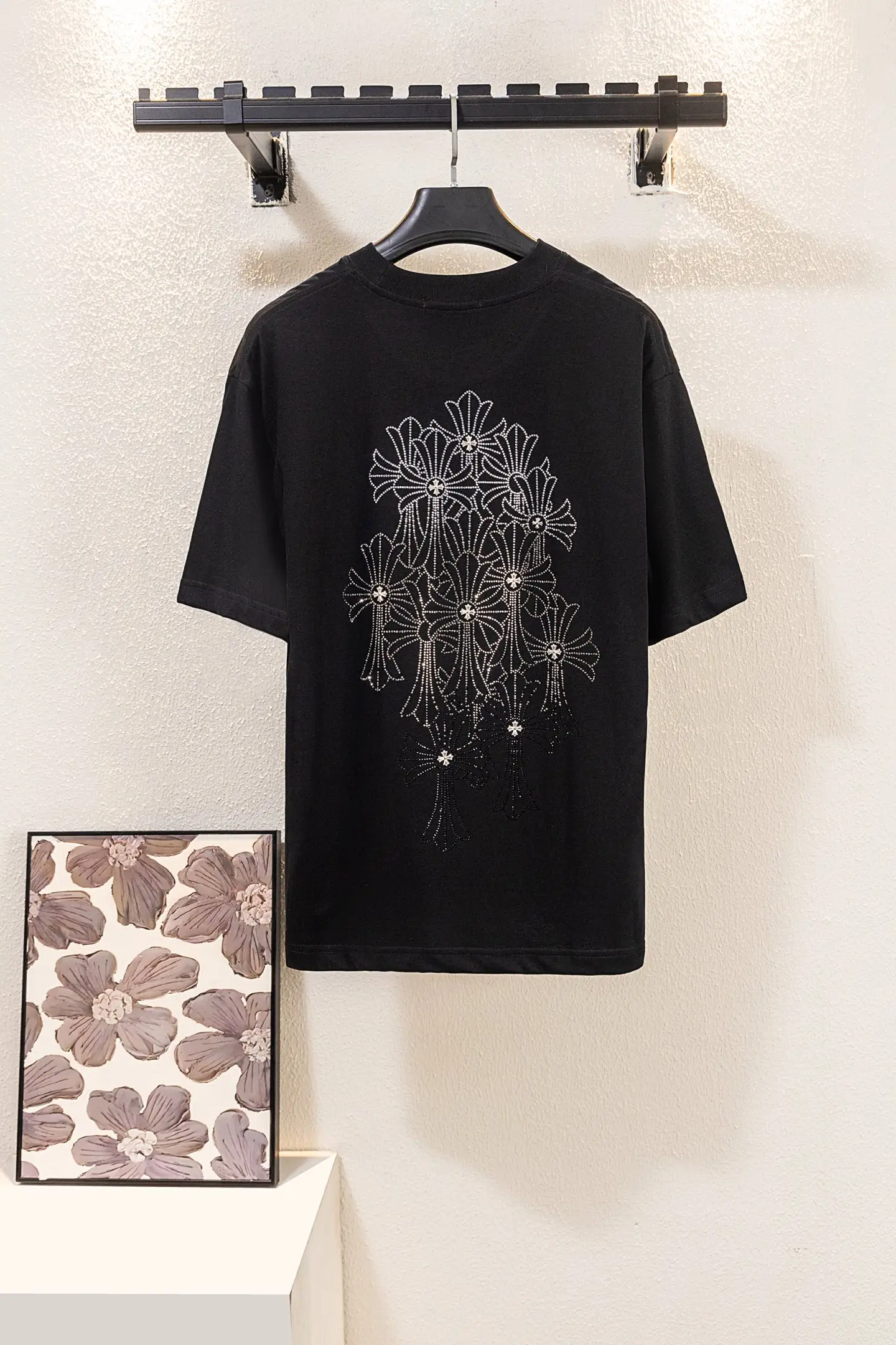 Embellished Cross Logo Cotton T-Shirt D13012635 — view 2