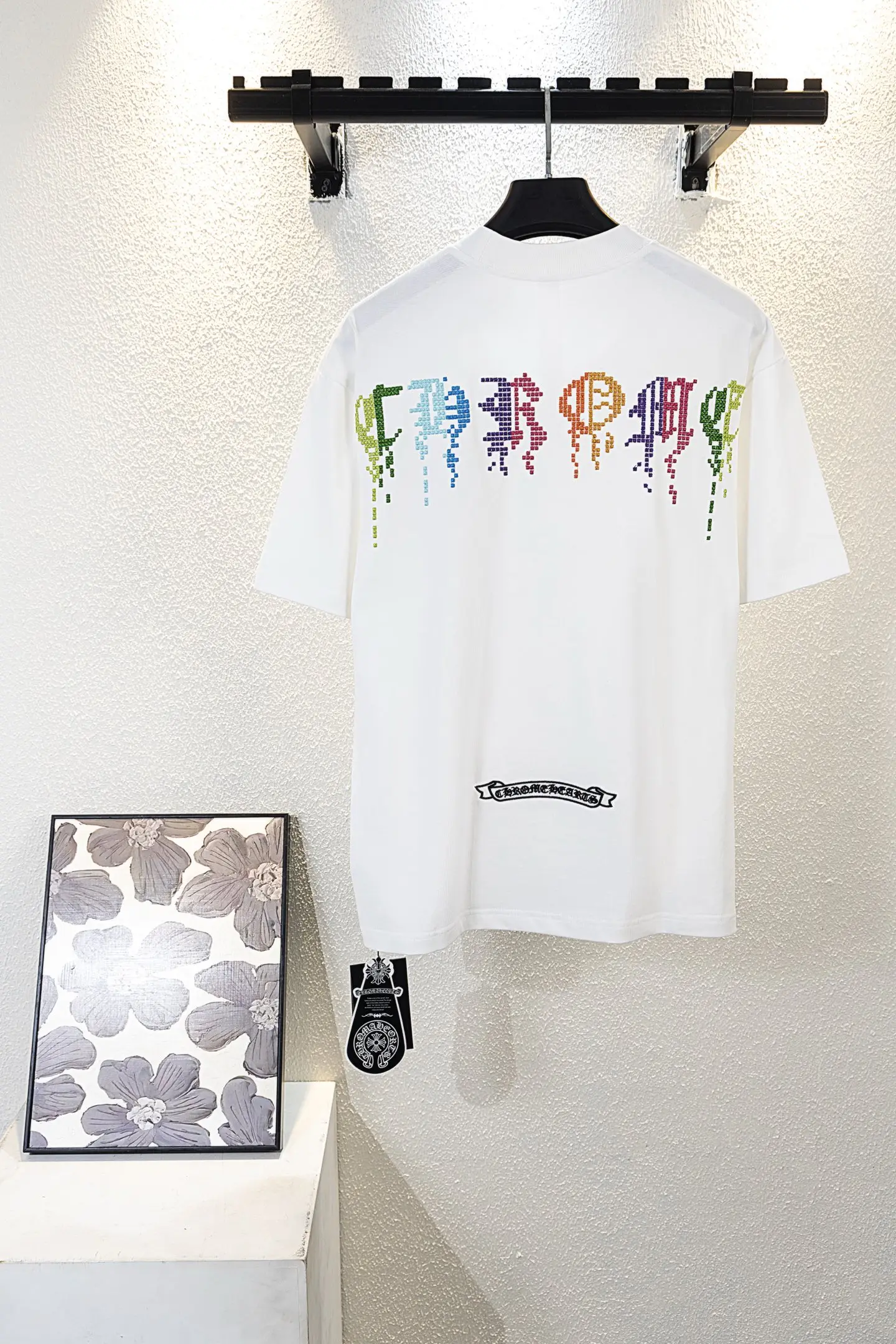 Embroidered Mosaic Logo Cotton T-Shirt D13312603 — view 2