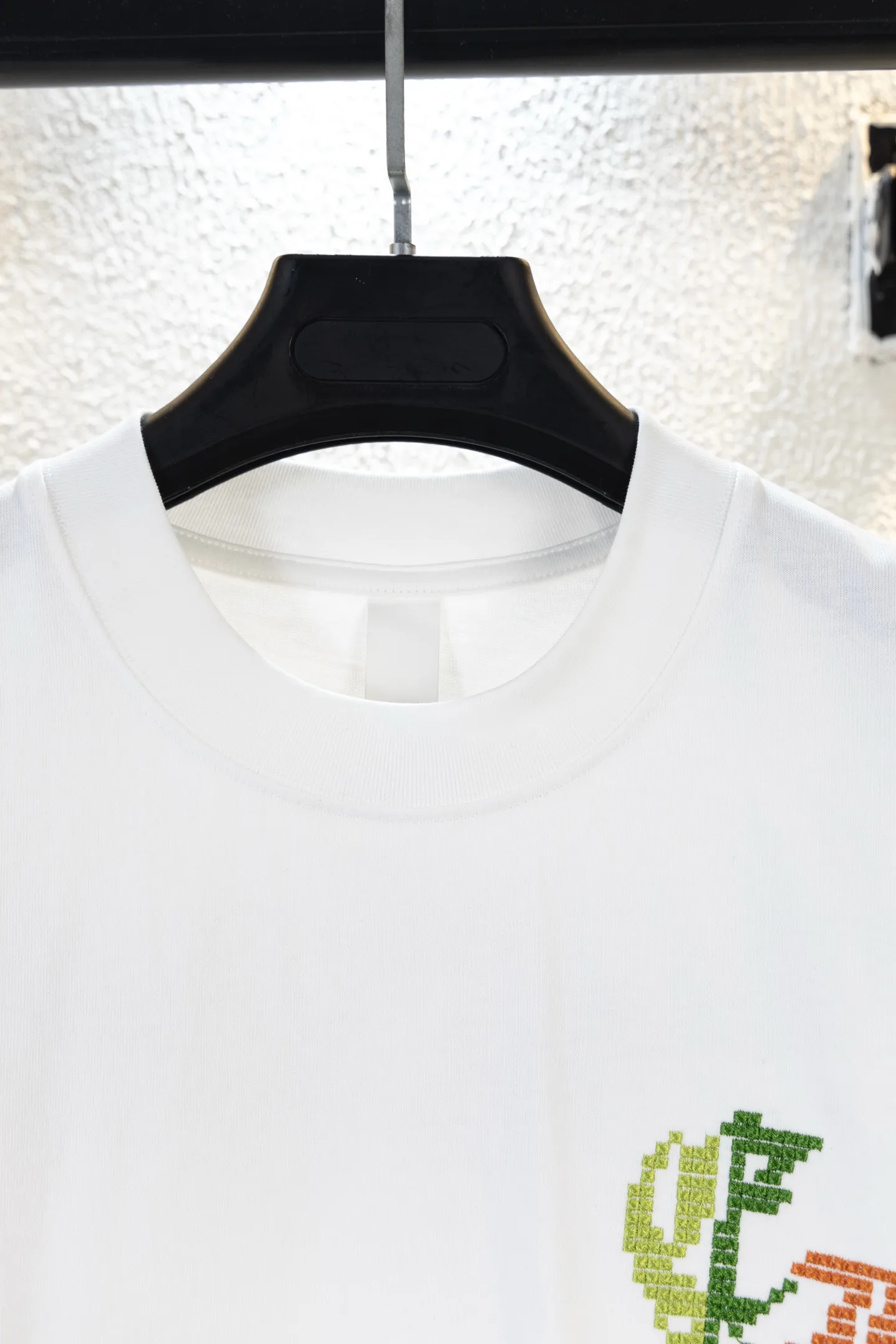 Embroidered Mosaic Logo Cotton T-Shirt D13312603 — view 3