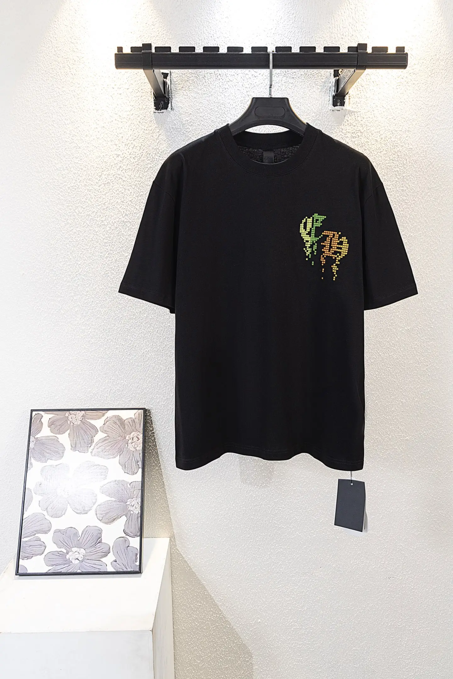 Mosaic Embroidered Cotton T-Shirt D13312604