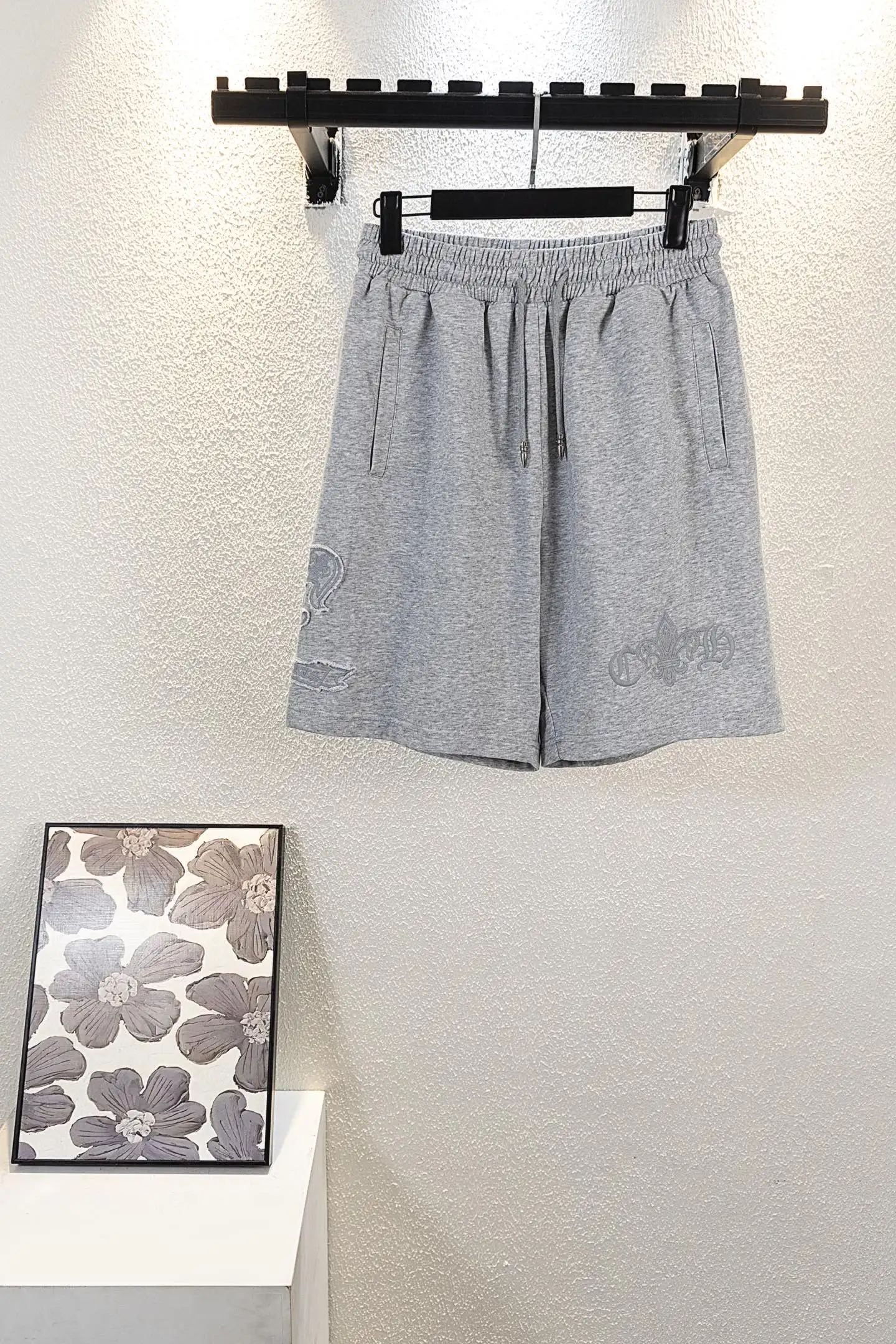 Embroidered Cotton-Jersey Sweat Shorts D13312630