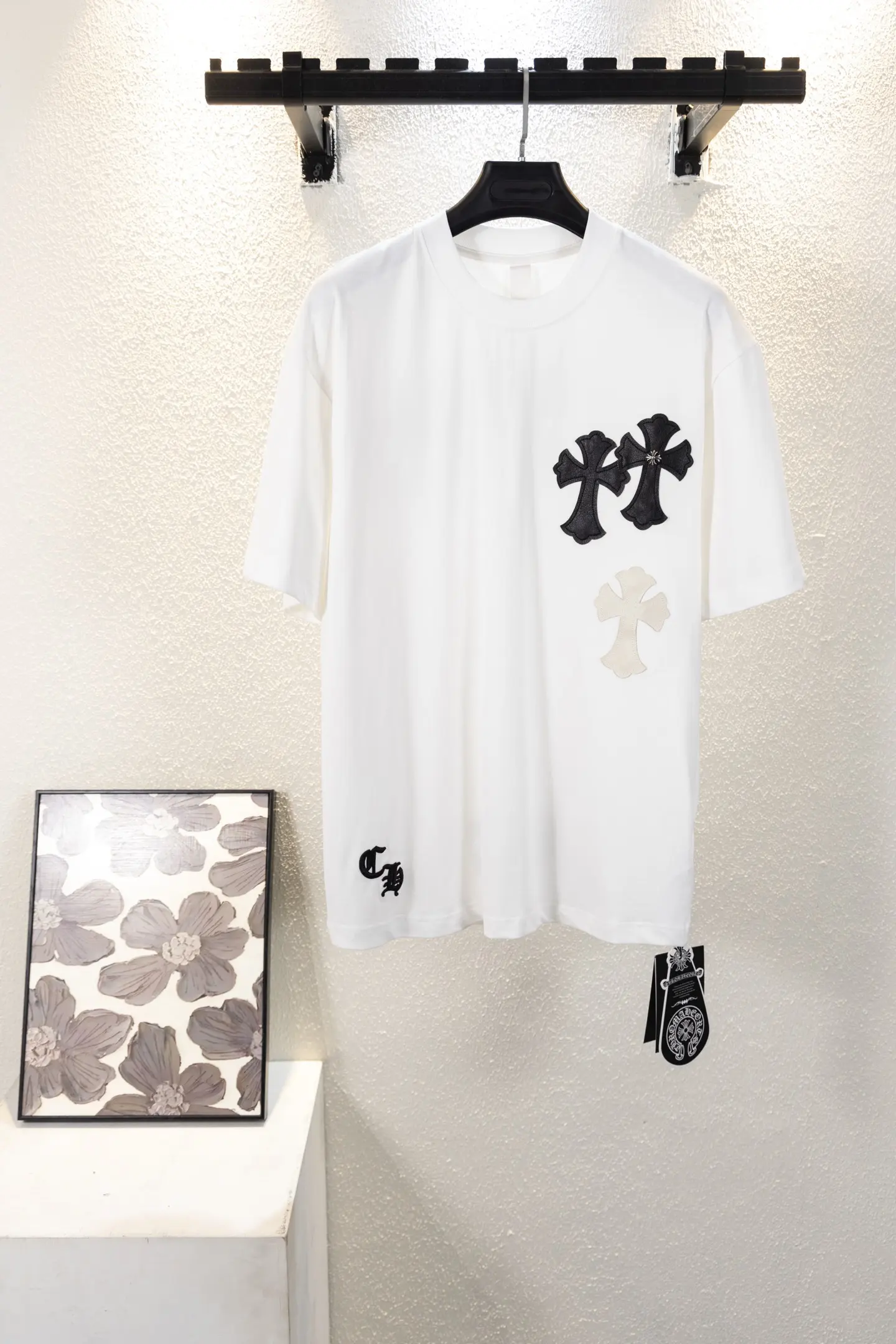 Cross Patch Embroidered Cotton T-Shirt D13311560