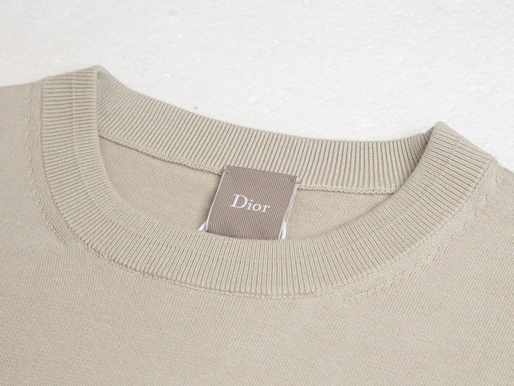 Logo-Embroidered Wool-Blend Knit T-Shirt D13516262 — view 4