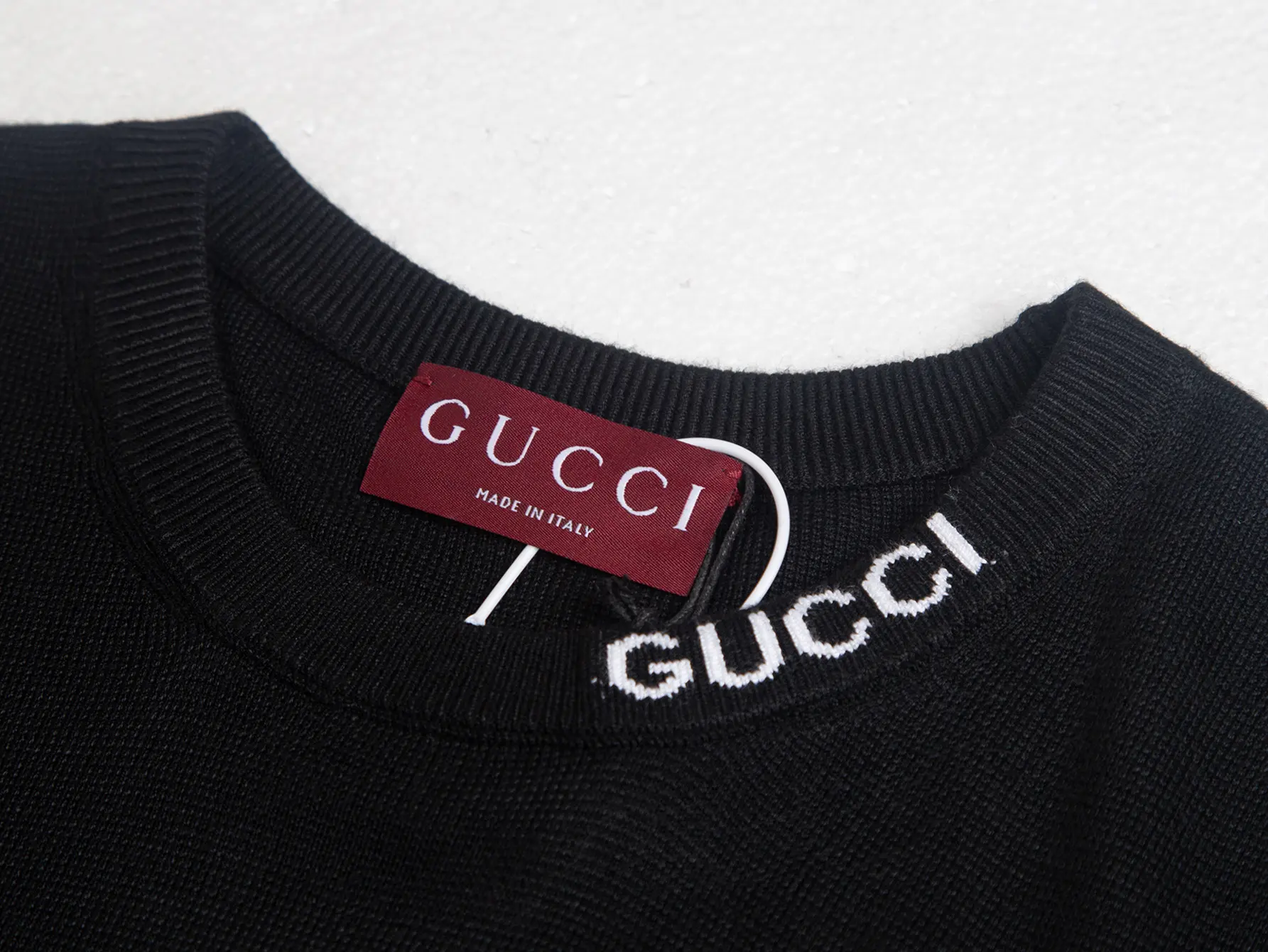 Logo-Embroidered Wool-Blend Knit T-Shirt D13516241 — view 3