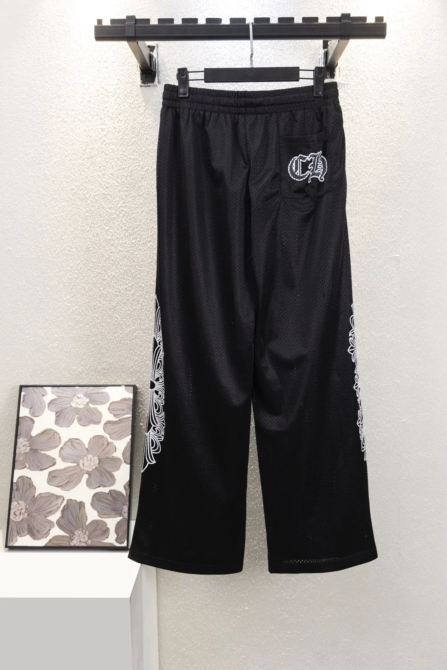 Logo-Print Mesh Wide-Leg Track Pants D13812648 — view 2