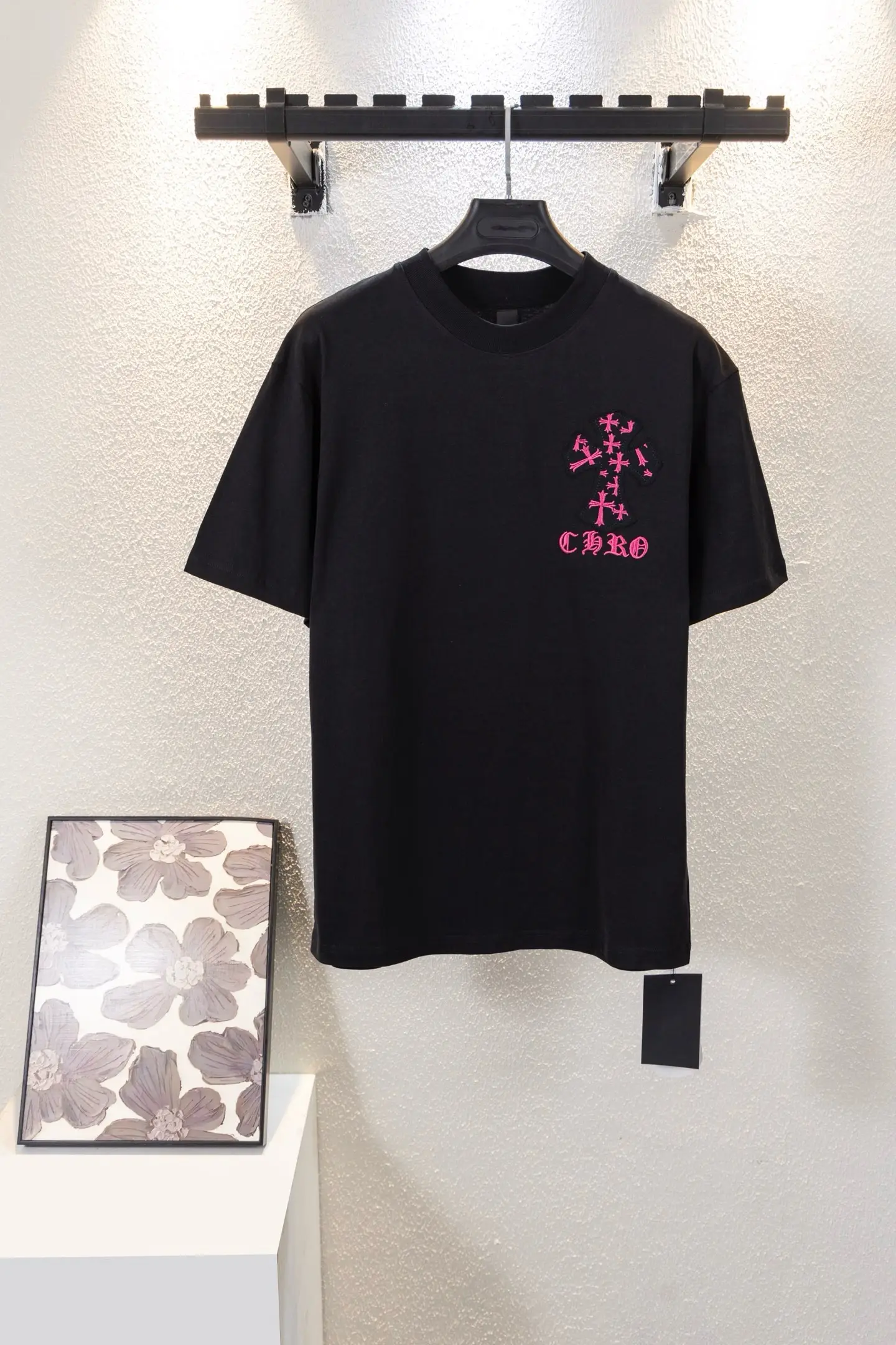 Cross Patch Embroidered Cotton T-Shirt D14011553