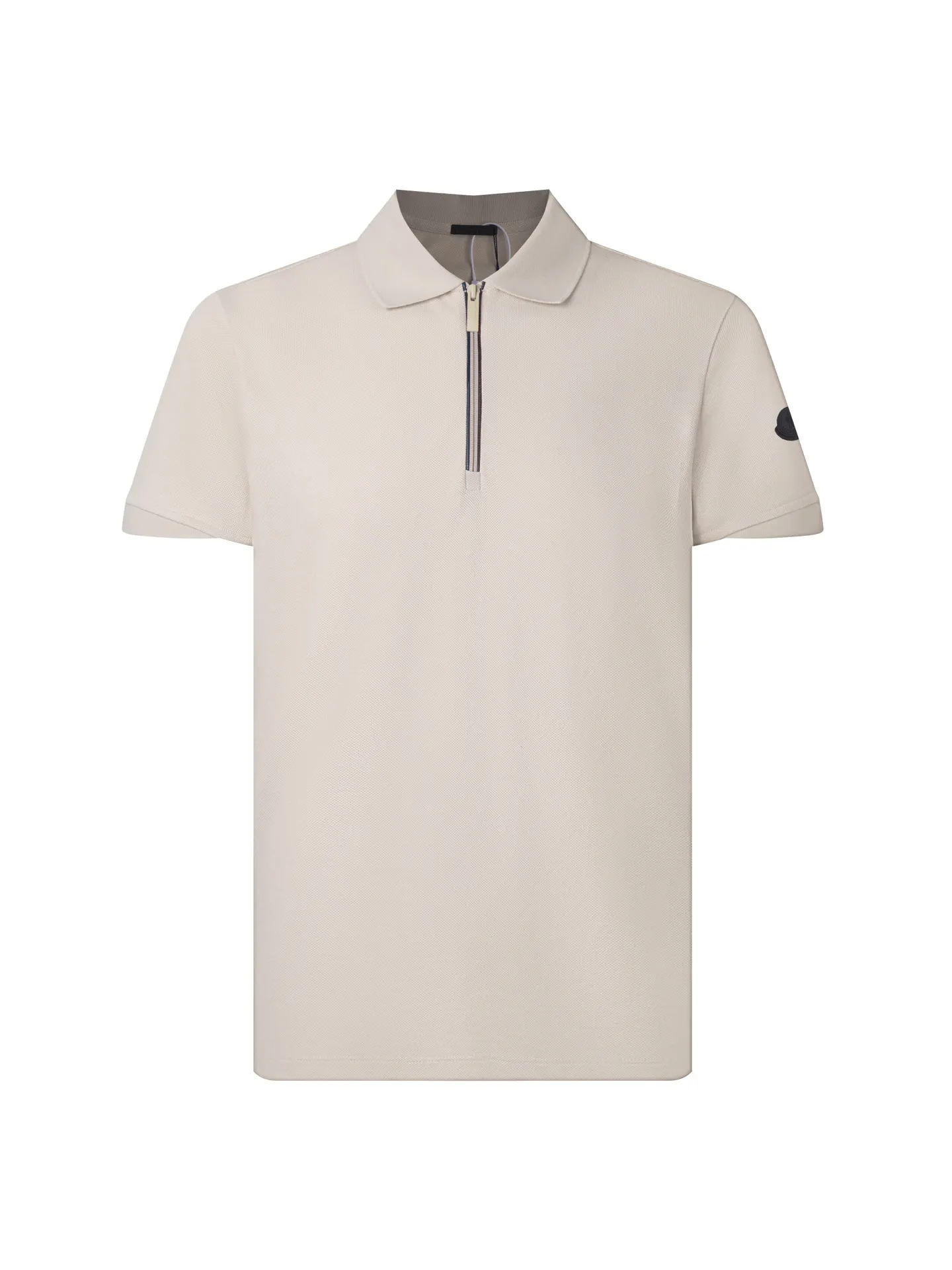 Moncler Black Logo Zip-Up Polo Shirt D14016173