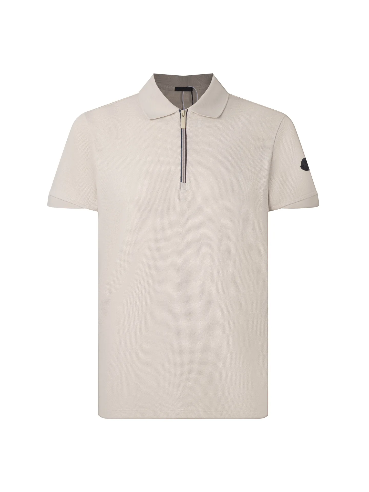 Moncler Black Logo Zip-Up Polo Shirt D14016173