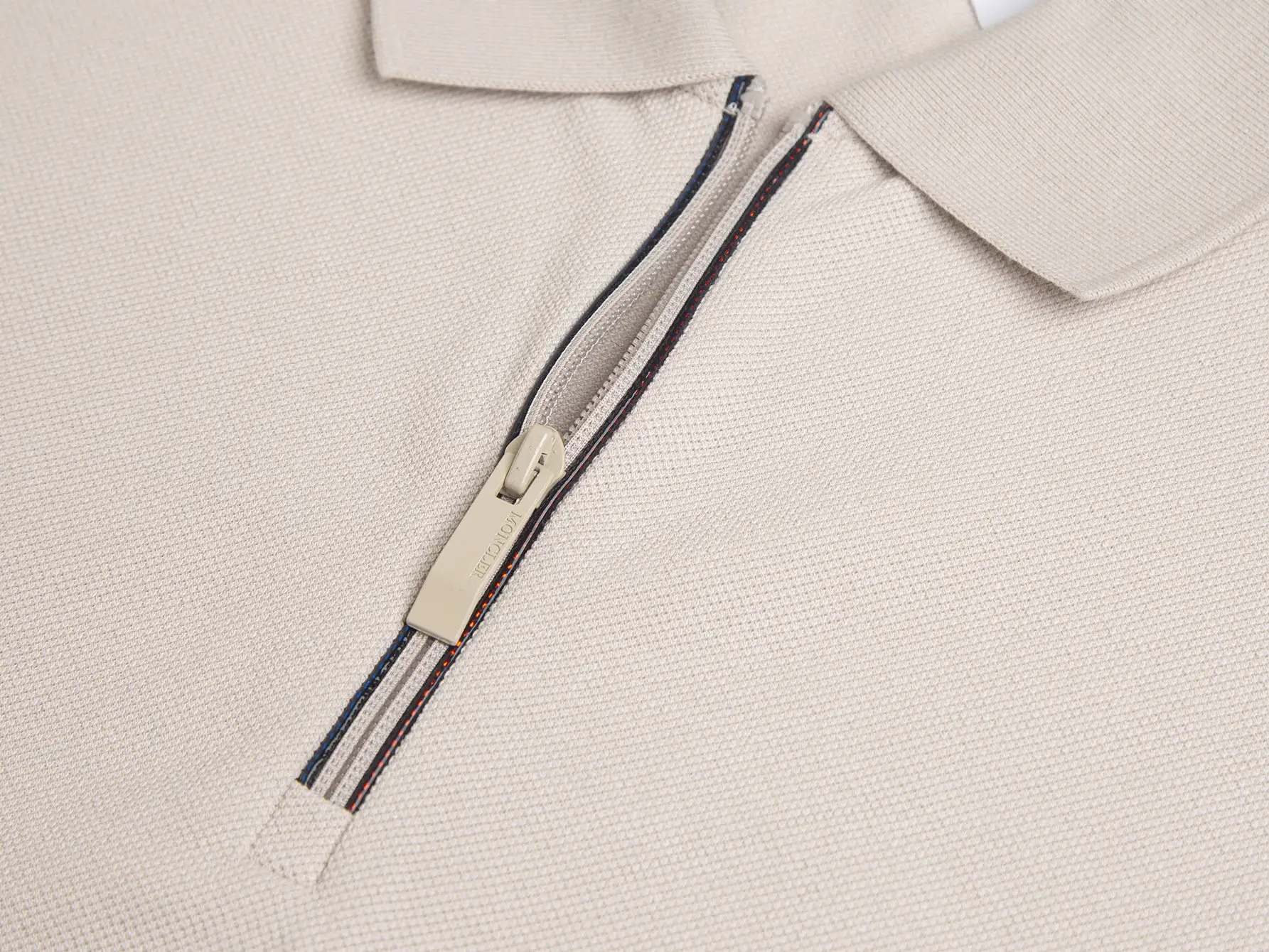 Moncler Black Logo Zip-Up Polo Shirt D14016173 — view 3