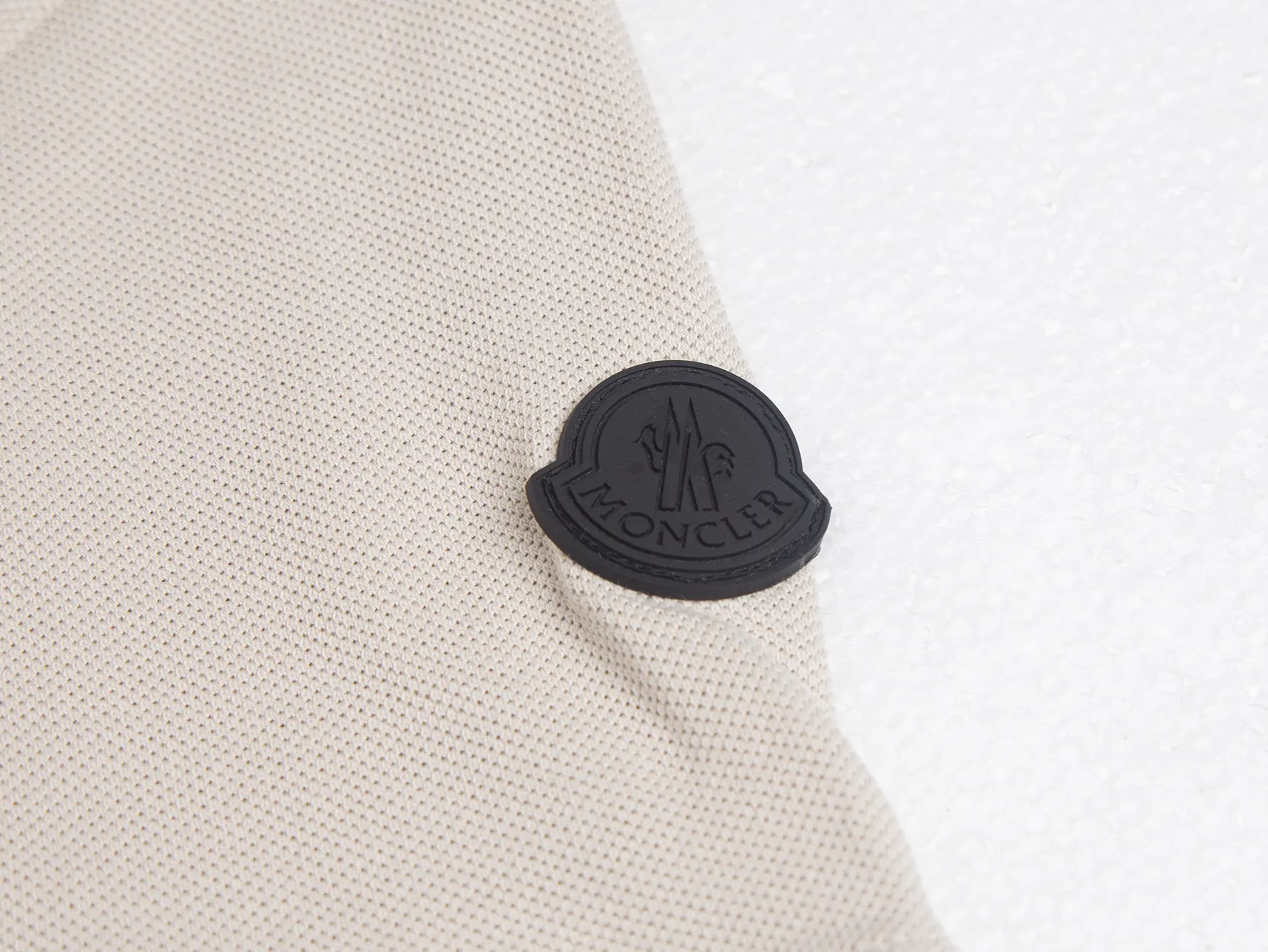 Moncler Black Logo Zip-Up Polo Shirt D14016173 — view 6