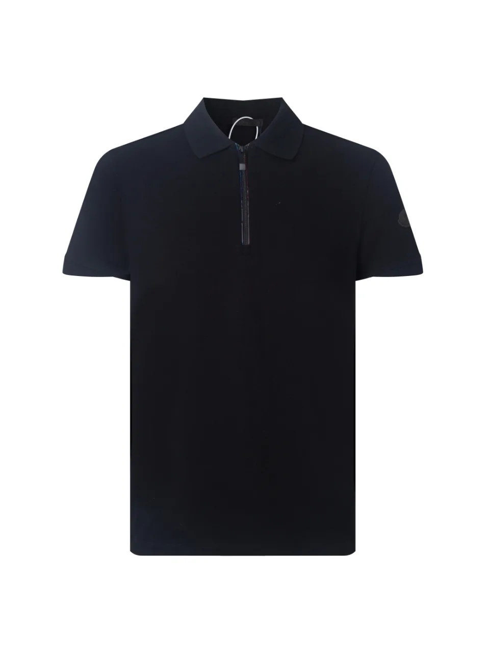 Black Logo-Patch Half-Zip Polo Shirt D14016172
