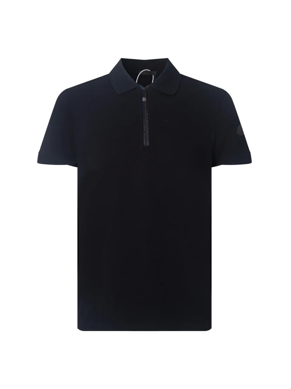 Black Logo-Patch Half-Zip Polo Shirt D14016172